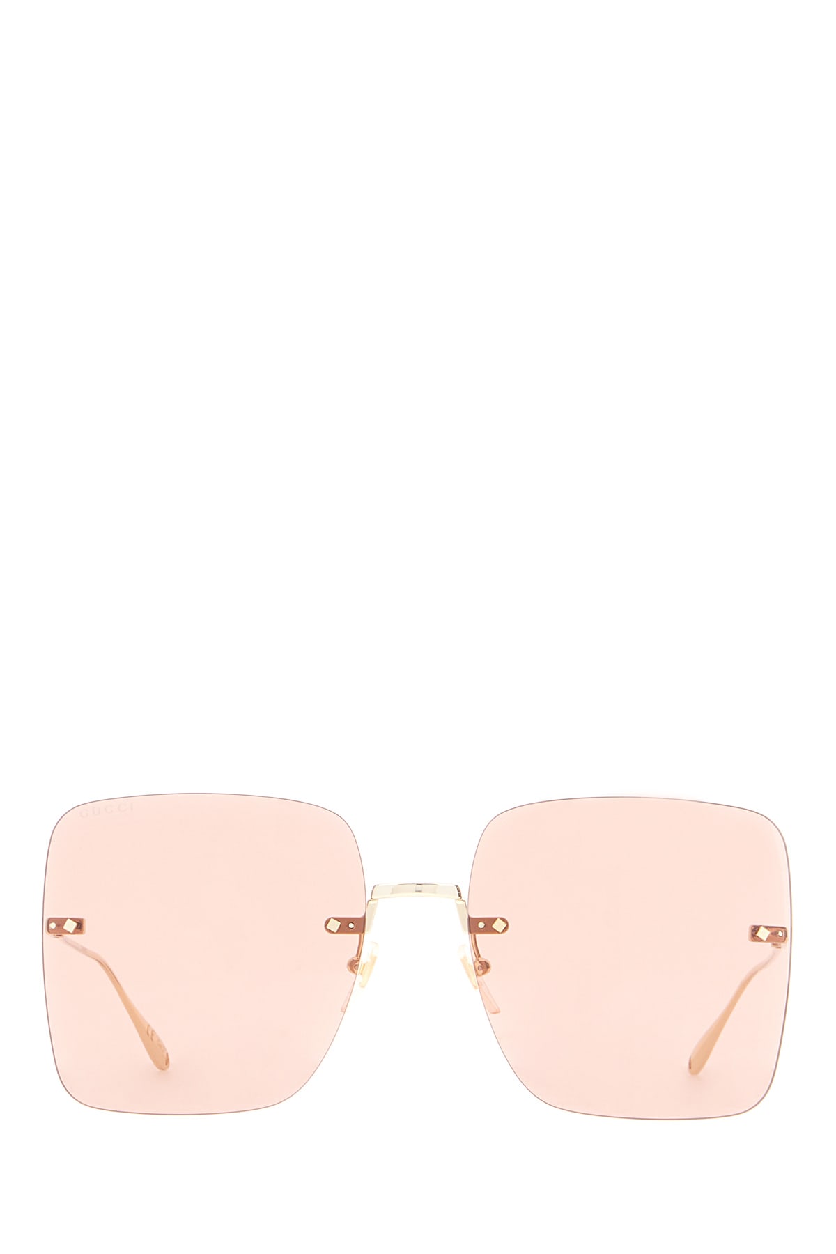 Gucci Platinum Metal Sunglasses In Pink