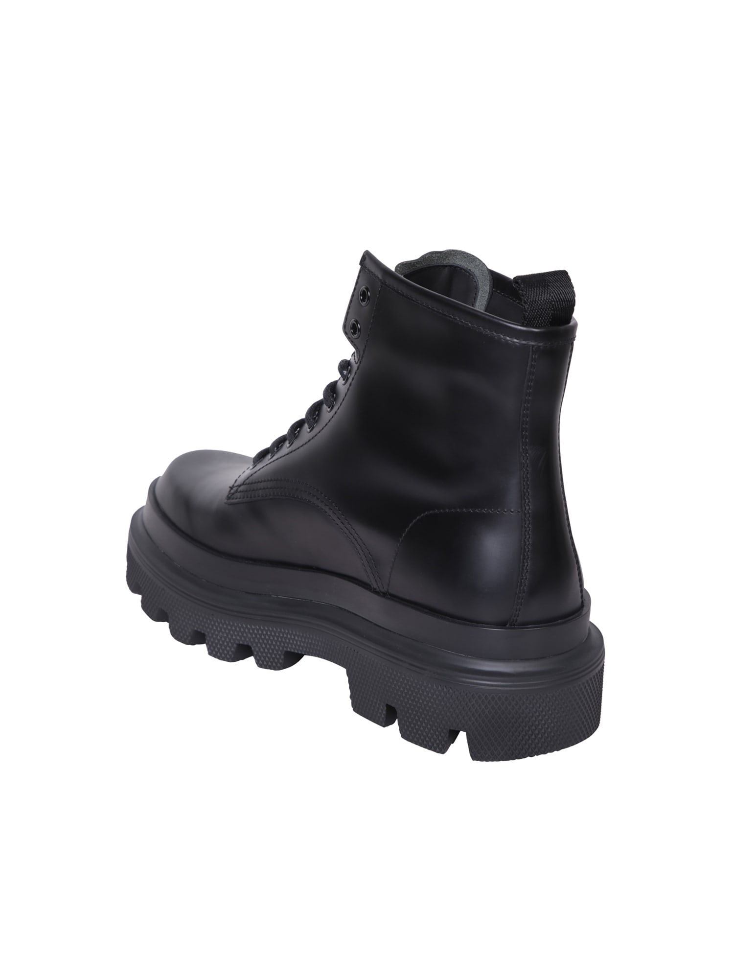 Shop Dolce & Gabbana Black Brushed Ankle Boot