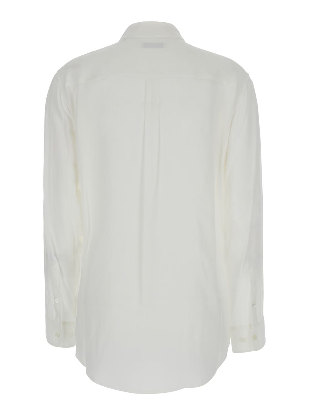 Shop Equipment Signature White Shirt With Patch Pockets In Silk Woman