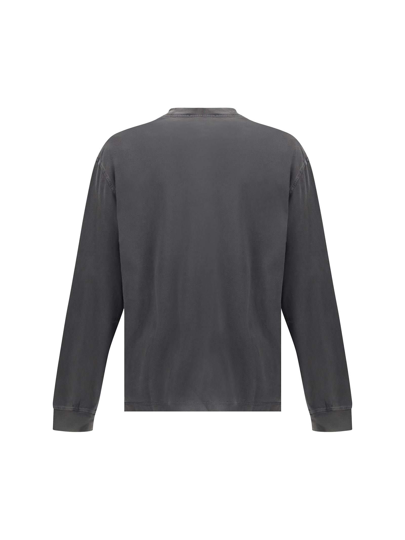 Agolde Long-sleeve Drop-shoulder T-shirt In Gray