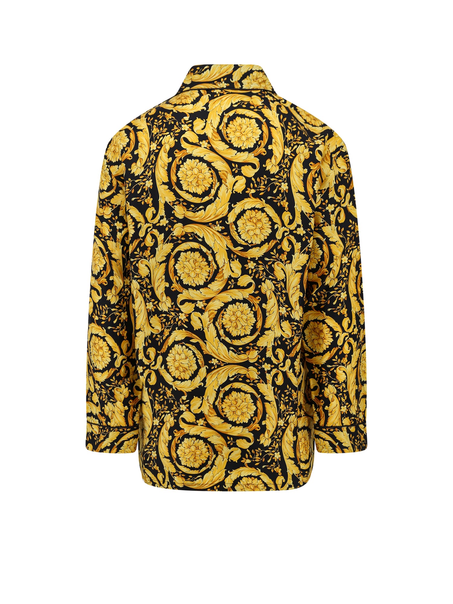 Shop Versace Shirt In Black/yellow