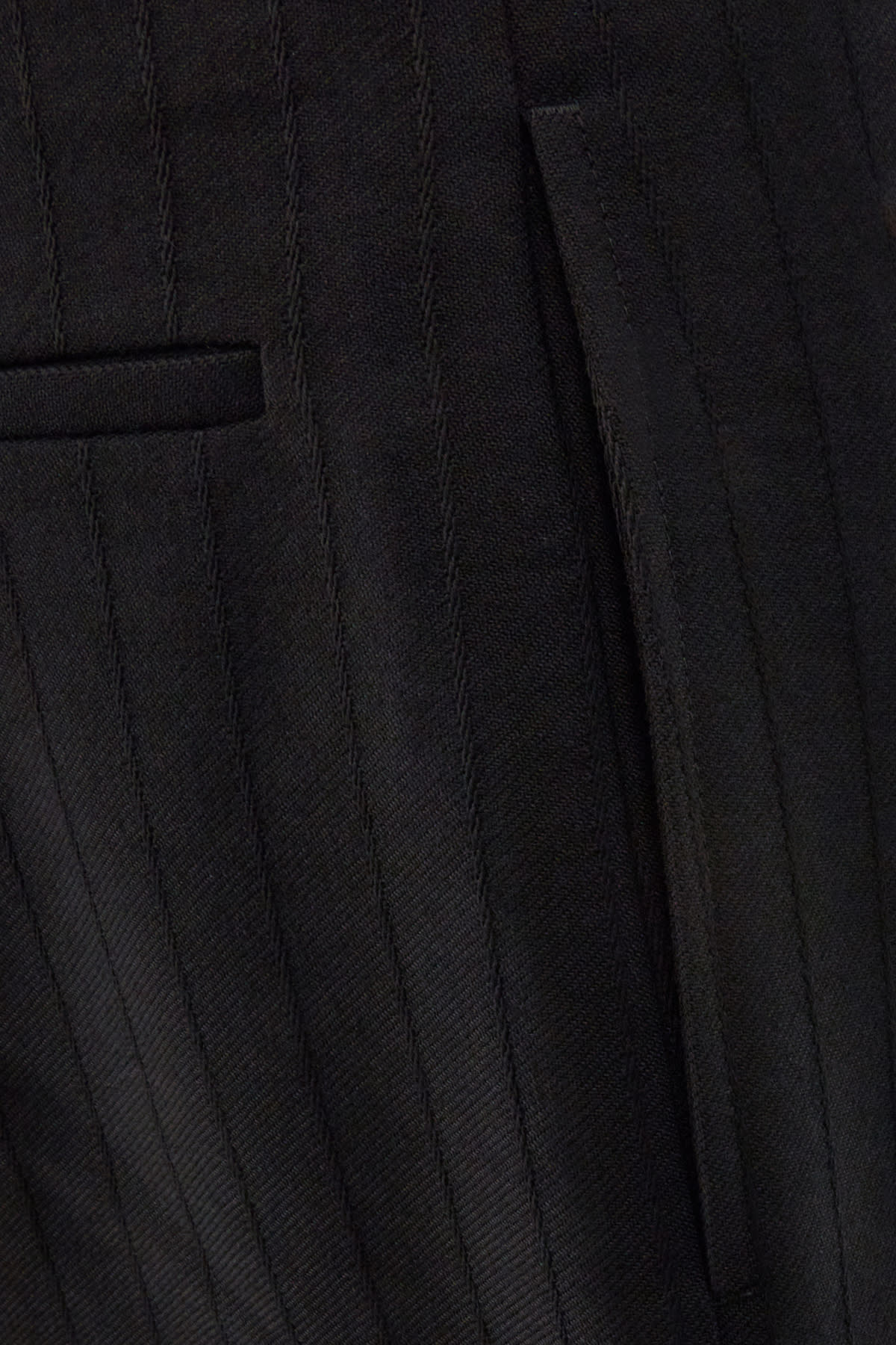 Saint Laurent Wool Smoking Trouser In 1000
