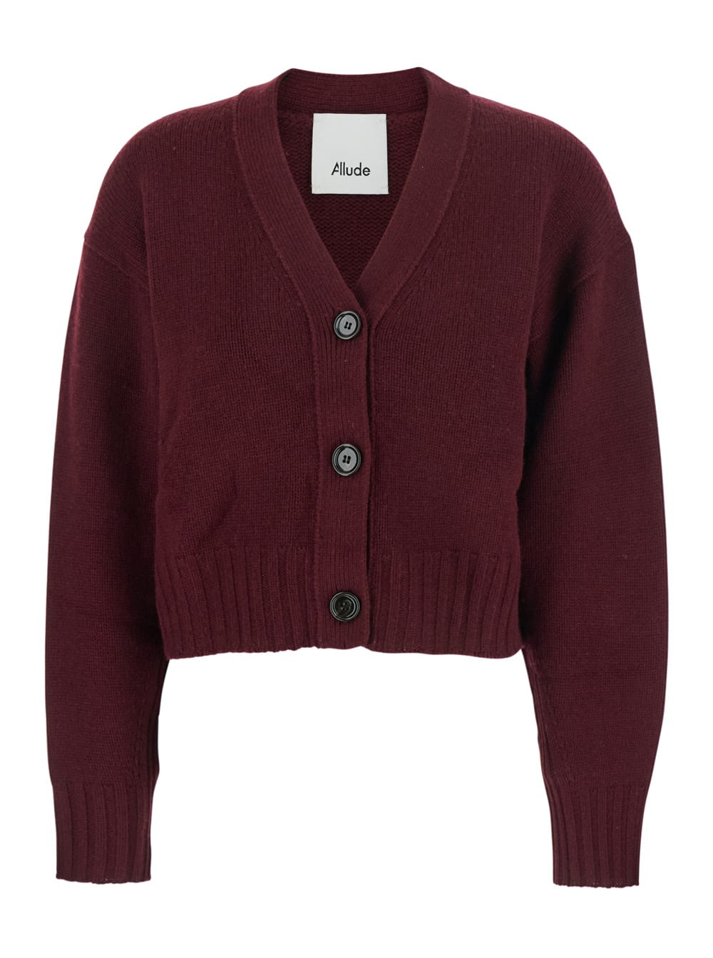 Allude Cardigan In Burgundy