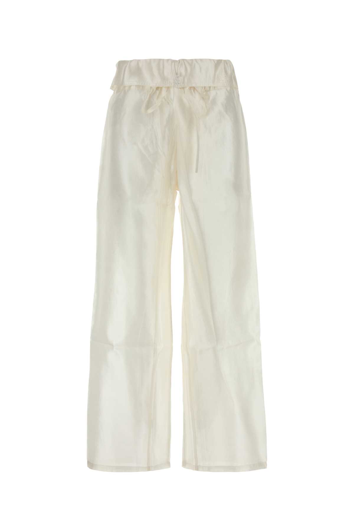 White Silk Oahu Pant