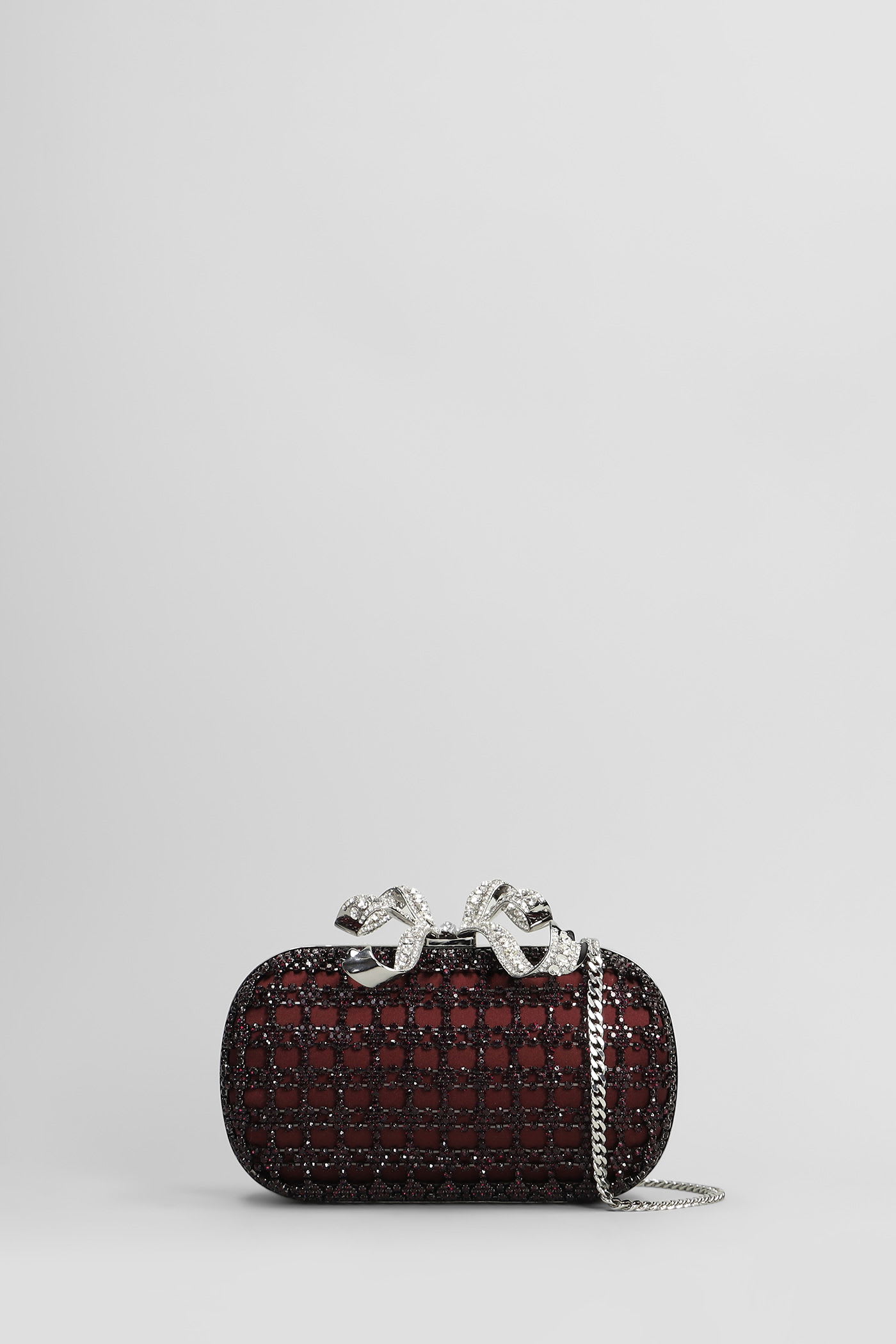Chainmail Clutch In Bordeaux Polyester