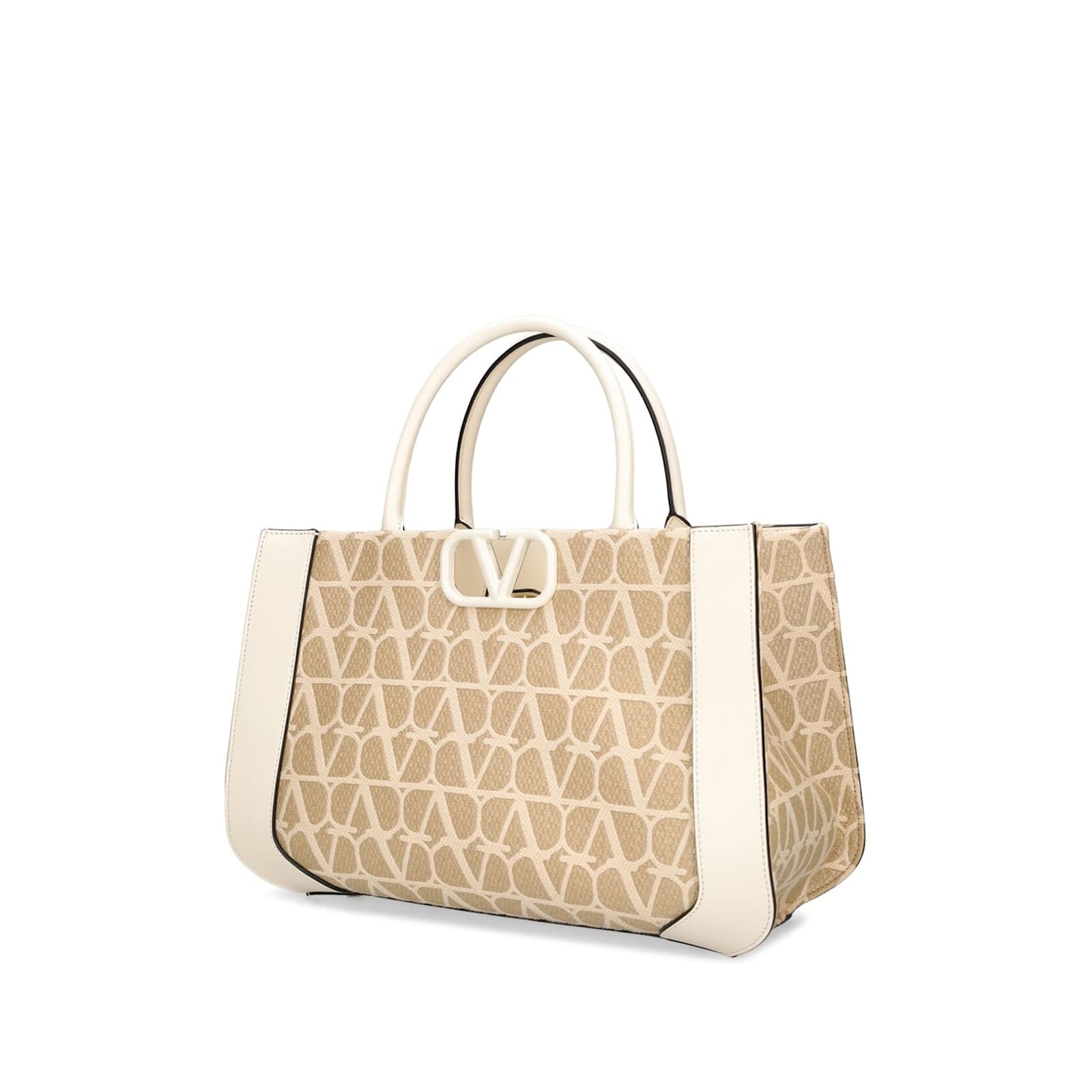 Shop Valentino Garavani Toile Iconographe Tote Bag In Ivory