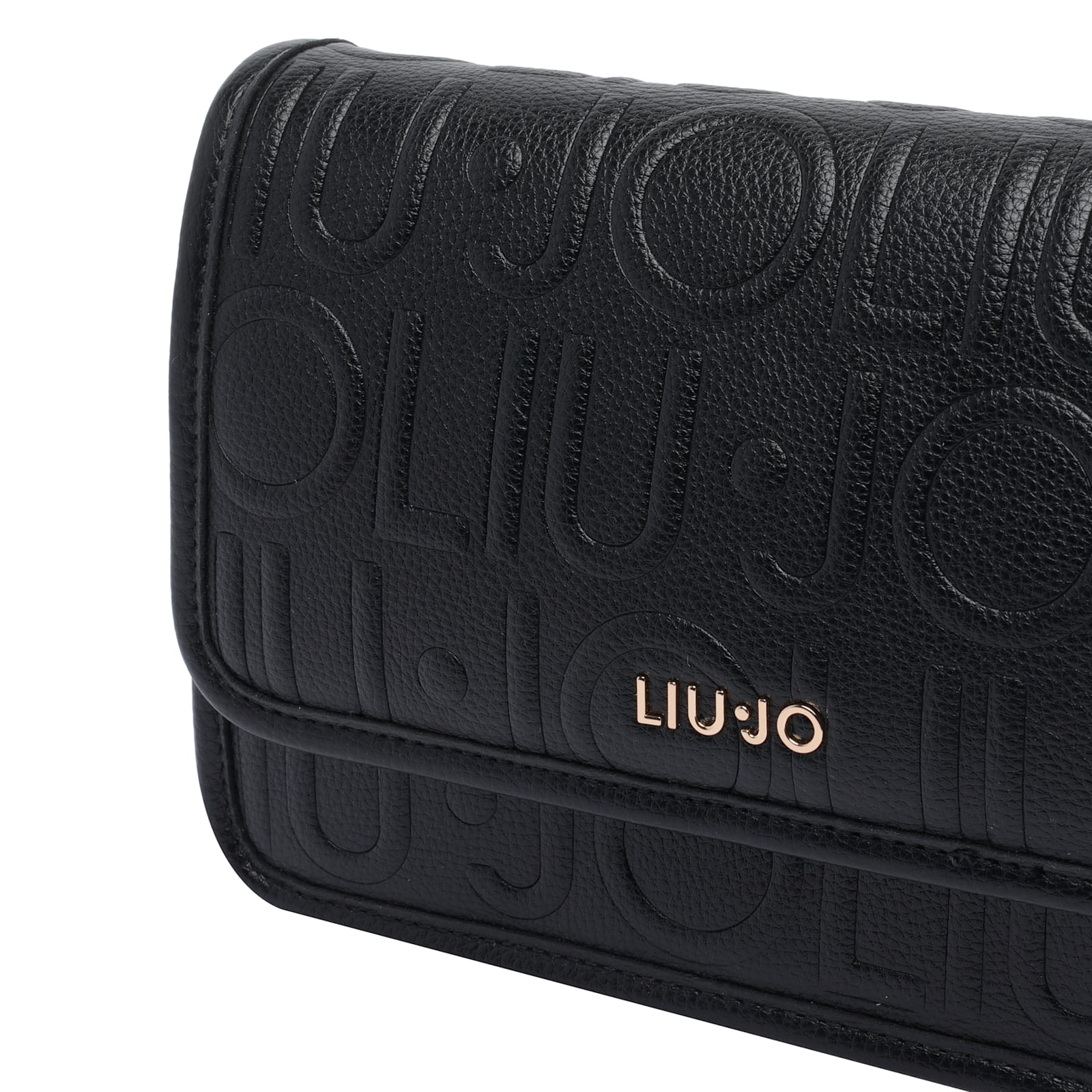 Liu •jo Logo Crossbody Bag In Black