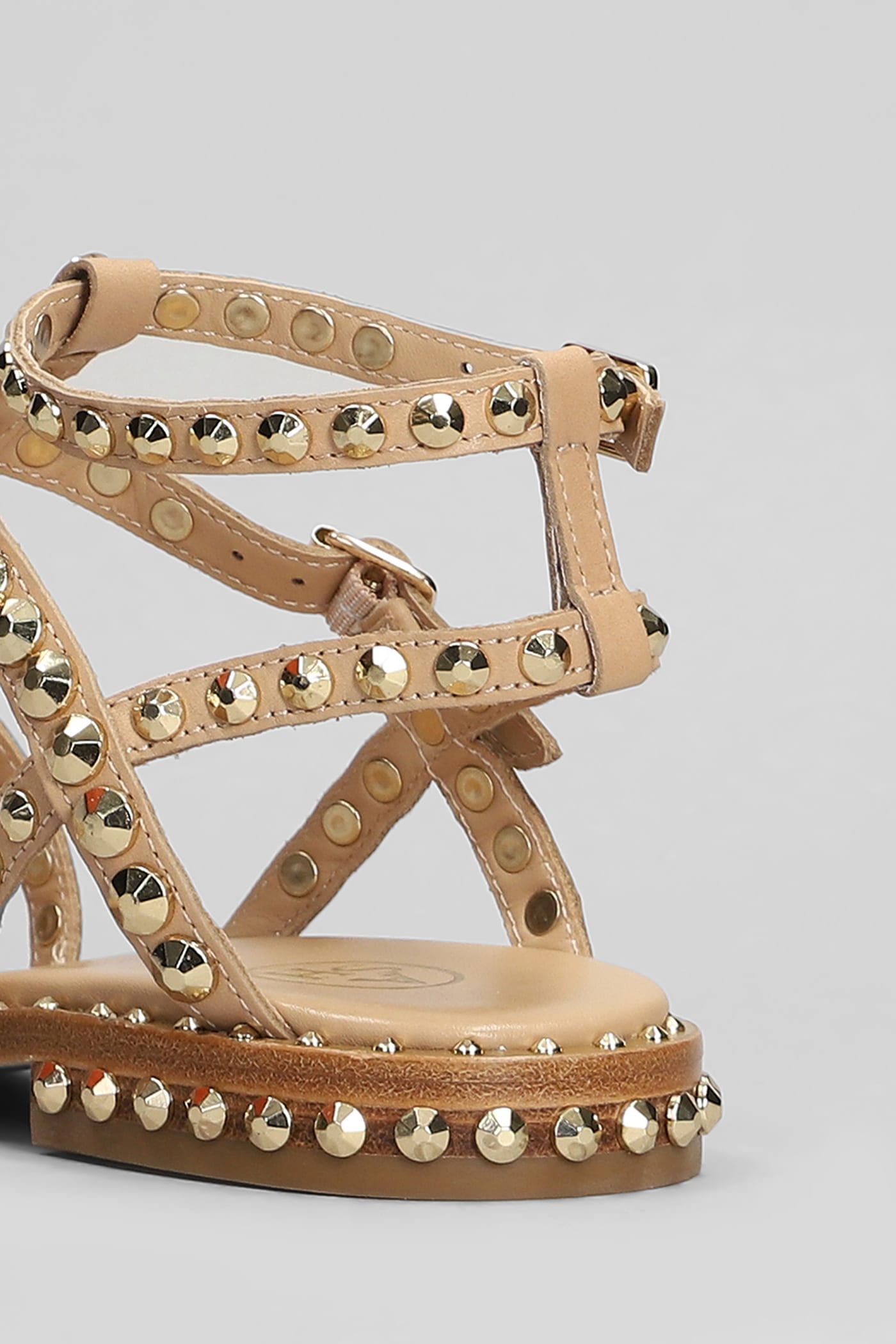 Ash Precious Flats In Powder Leather In Powder