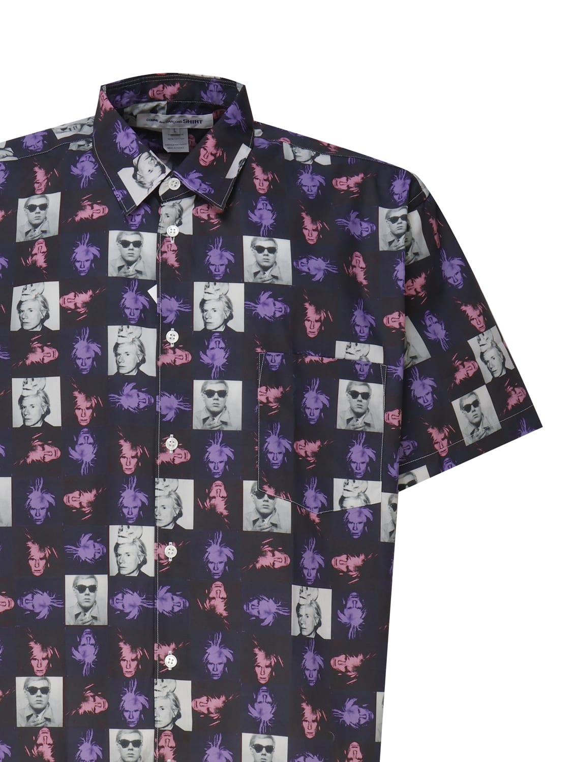 Shop Comme Des Garçons Andy Warhol Cotton Shirt In Multicolour