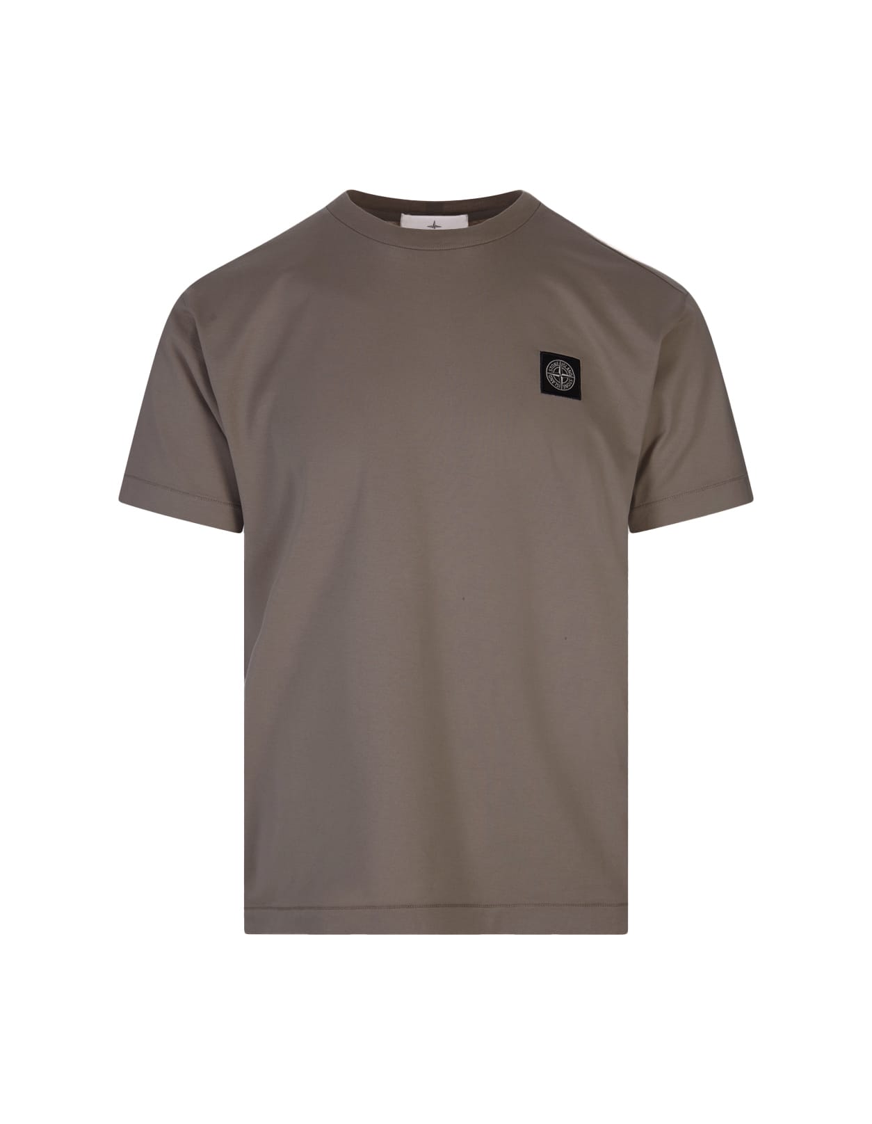 Shop Stone Island Dove 60/2 Cotton T-shirt In Brown
