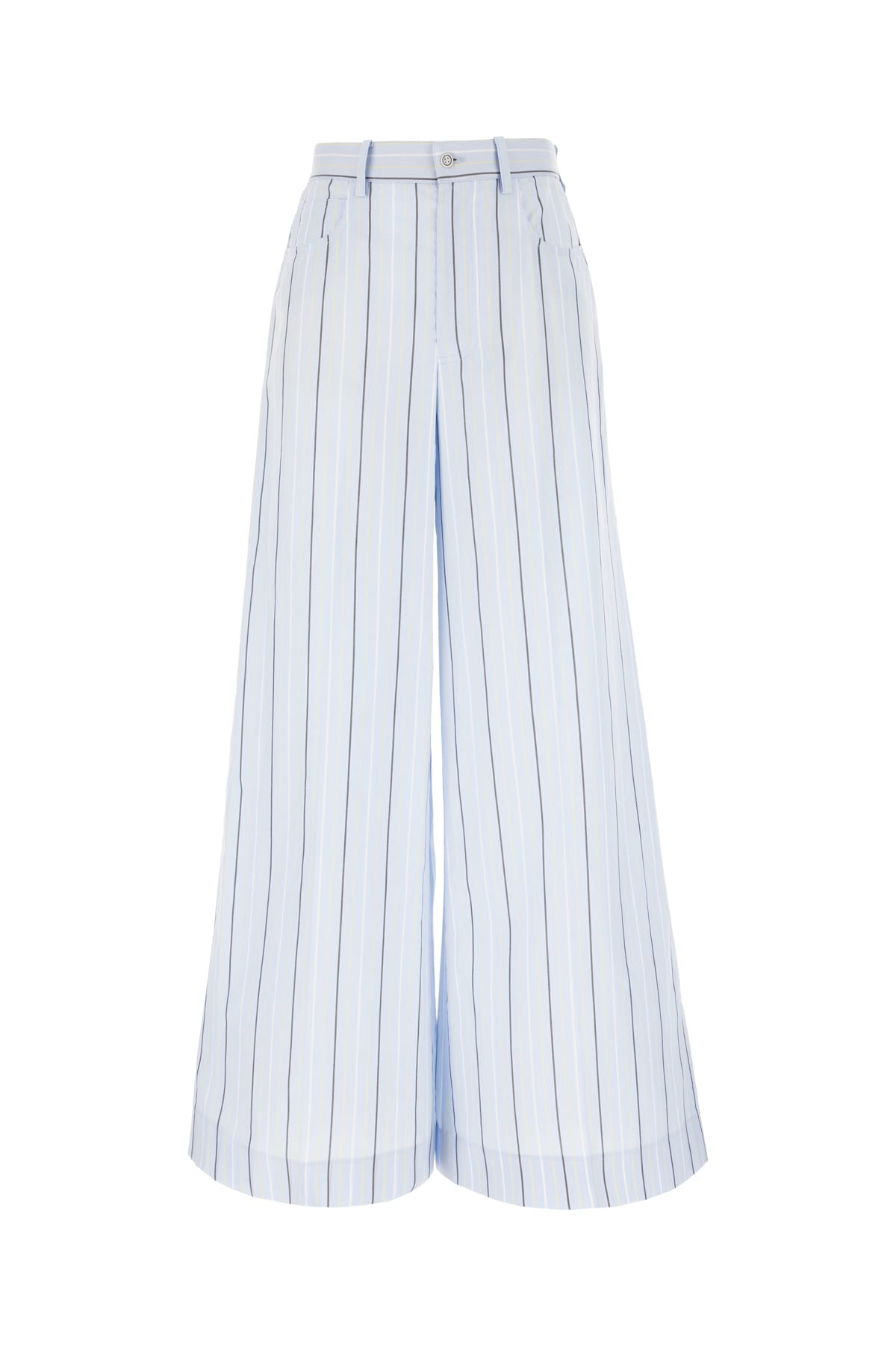 Marni Embroidered Poplin Pants In Stb23