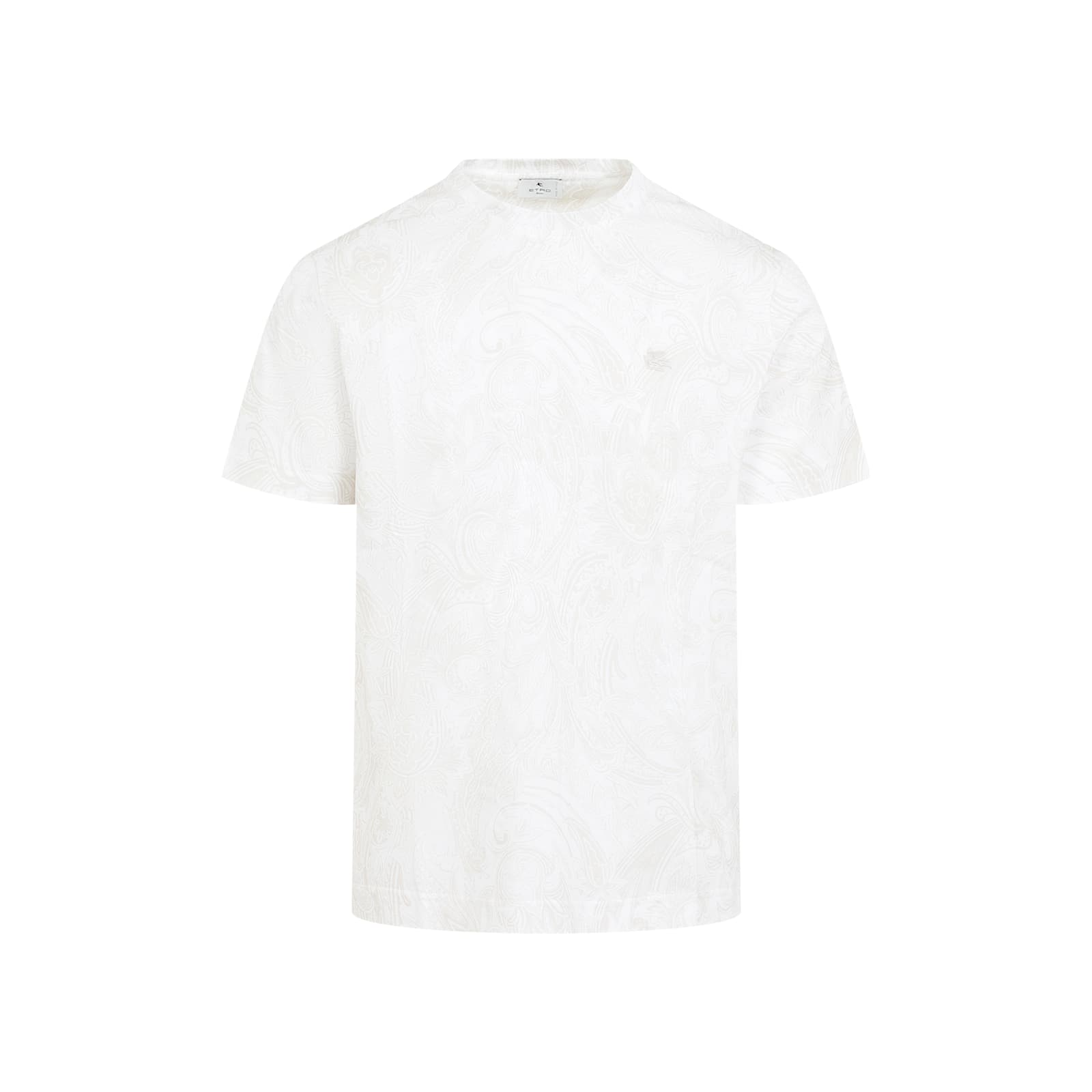 Shop Etro Roma Tshirt In Bianco Ottico