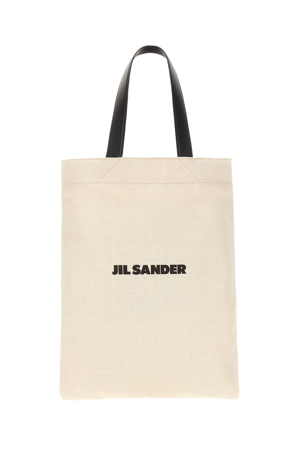 Jil Sander Sand Canvas Shopping Bag In Neutral