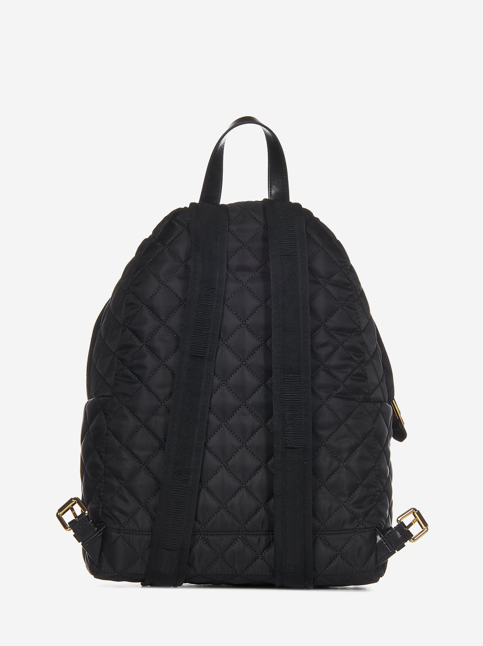 Moschino Logo Quilted Backpack Smart Closet