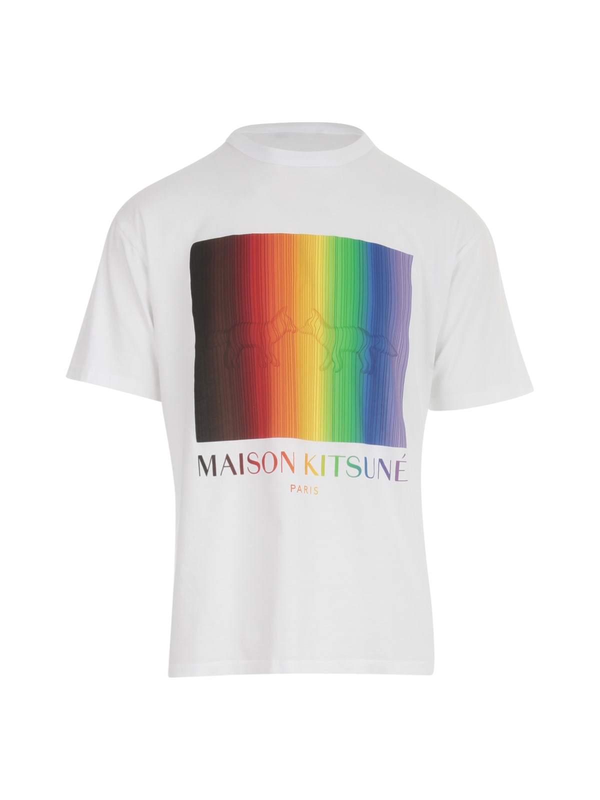 Maison Kitsuné Gradient Rainbow Oversized Tee-shirt