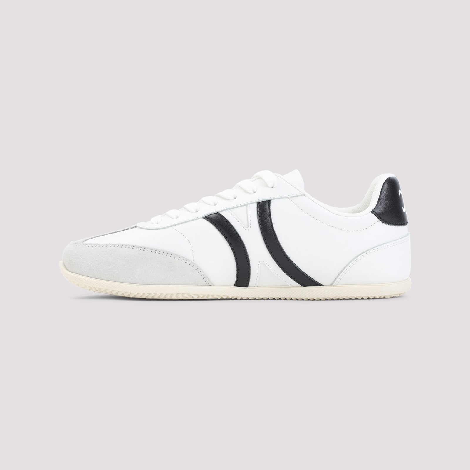Celine Optic White Calf Leather Triomphe Sneakers In Multi