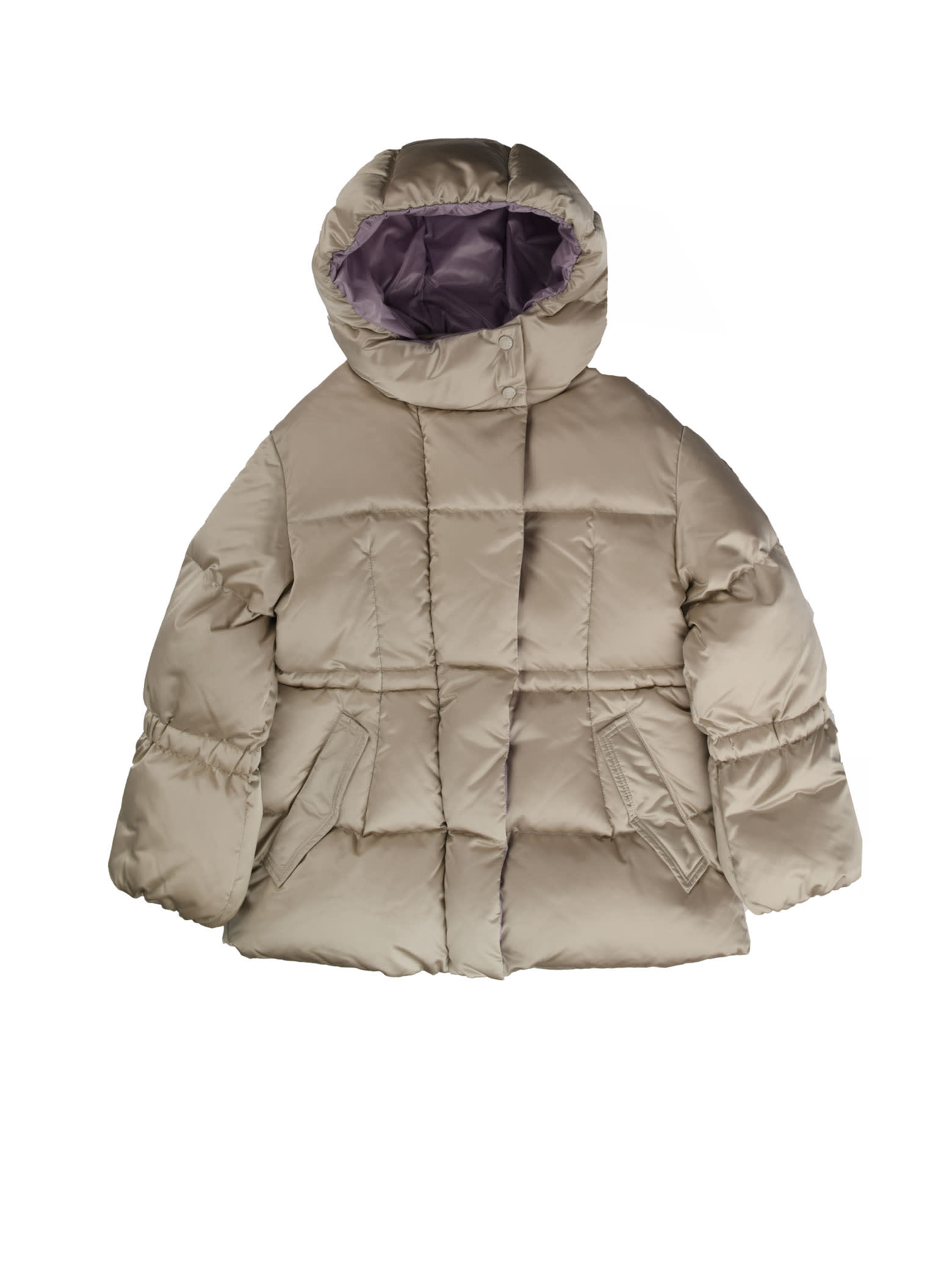 Moncler Glossy Gray Hooded Jacket
