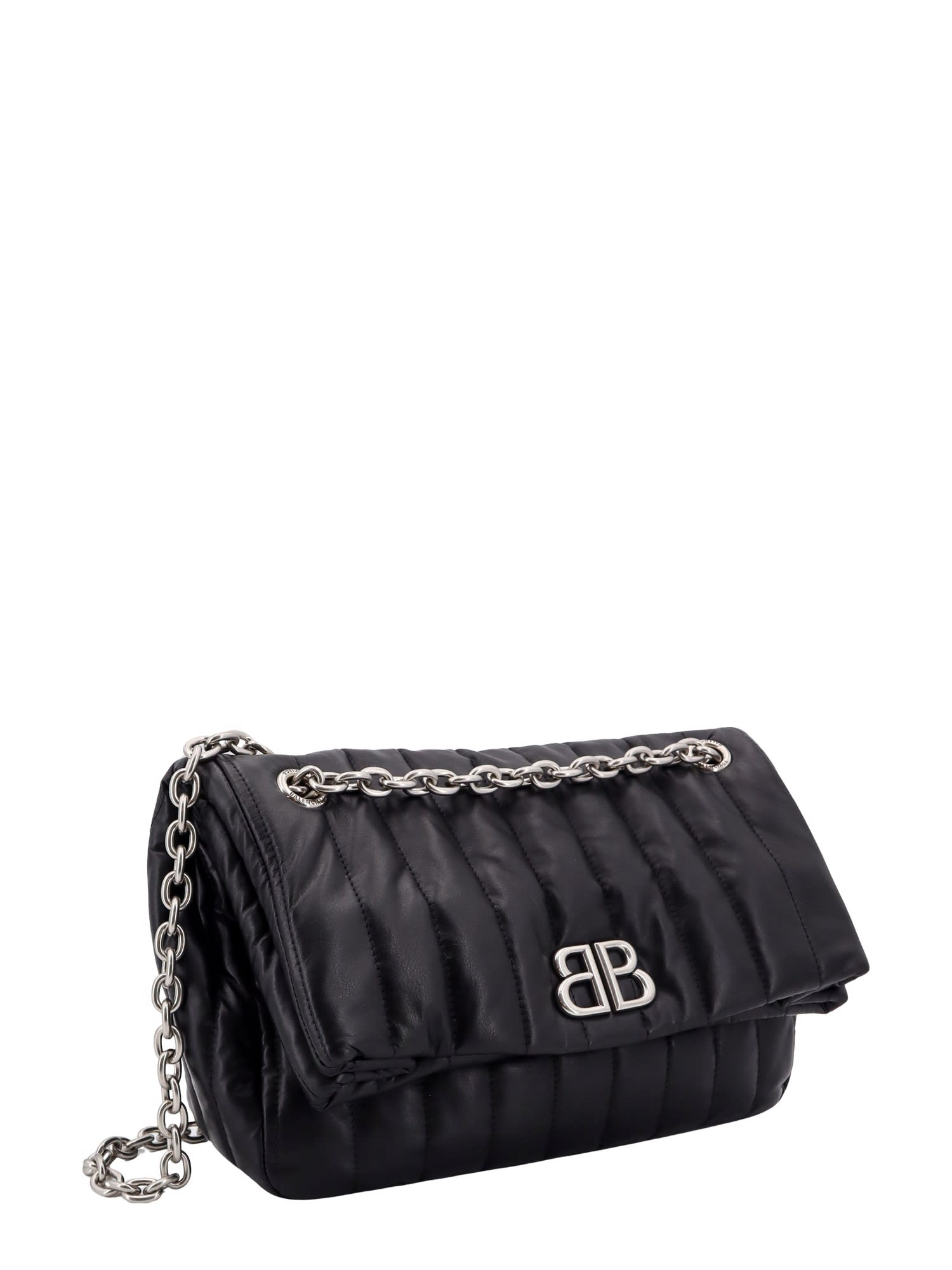 Shop Balenciaga Monaco Piccola Shoulder Bag In Black