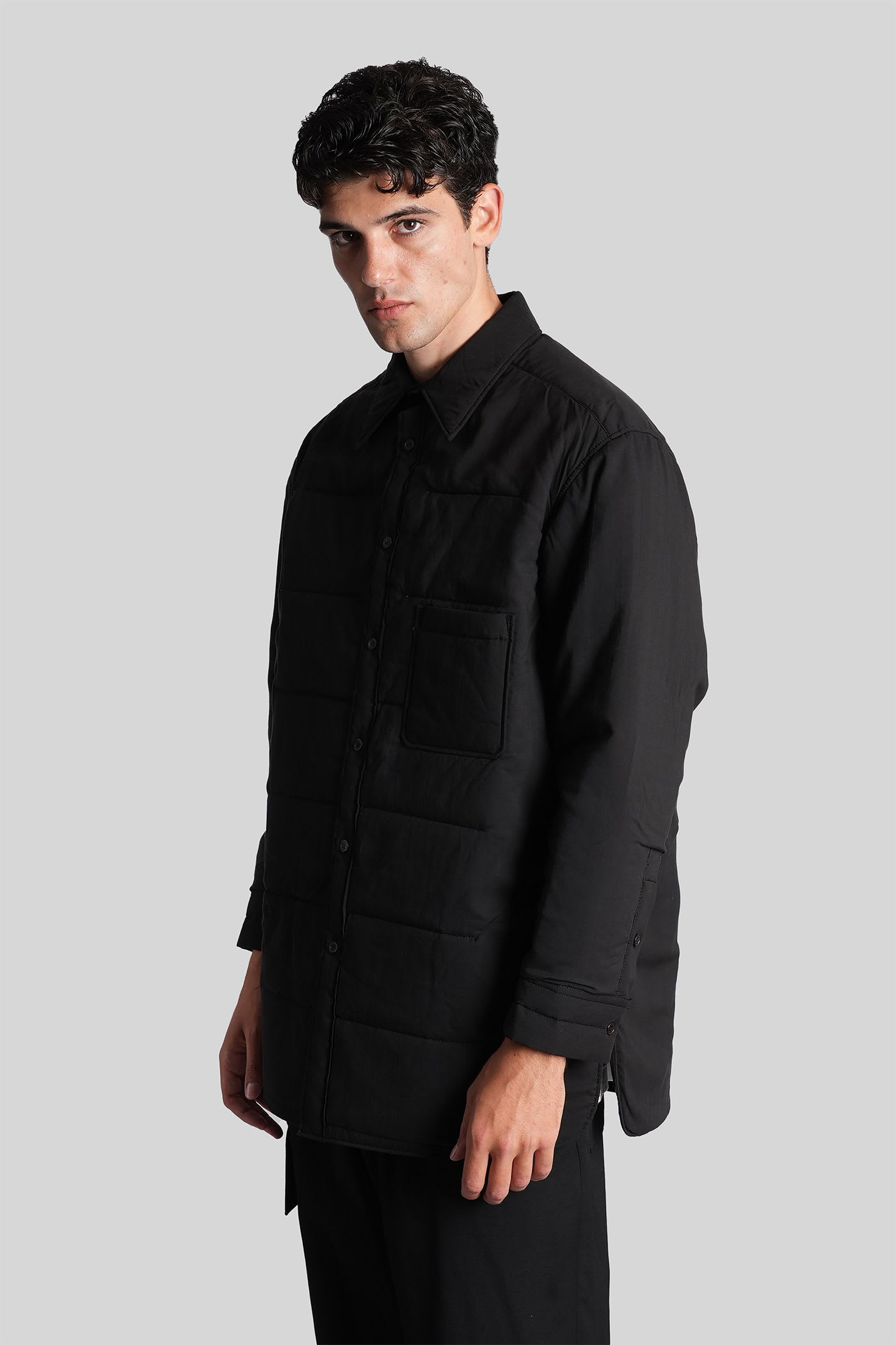 Yohji Yamamoto Casual Jacket In Black Polyester In Black
