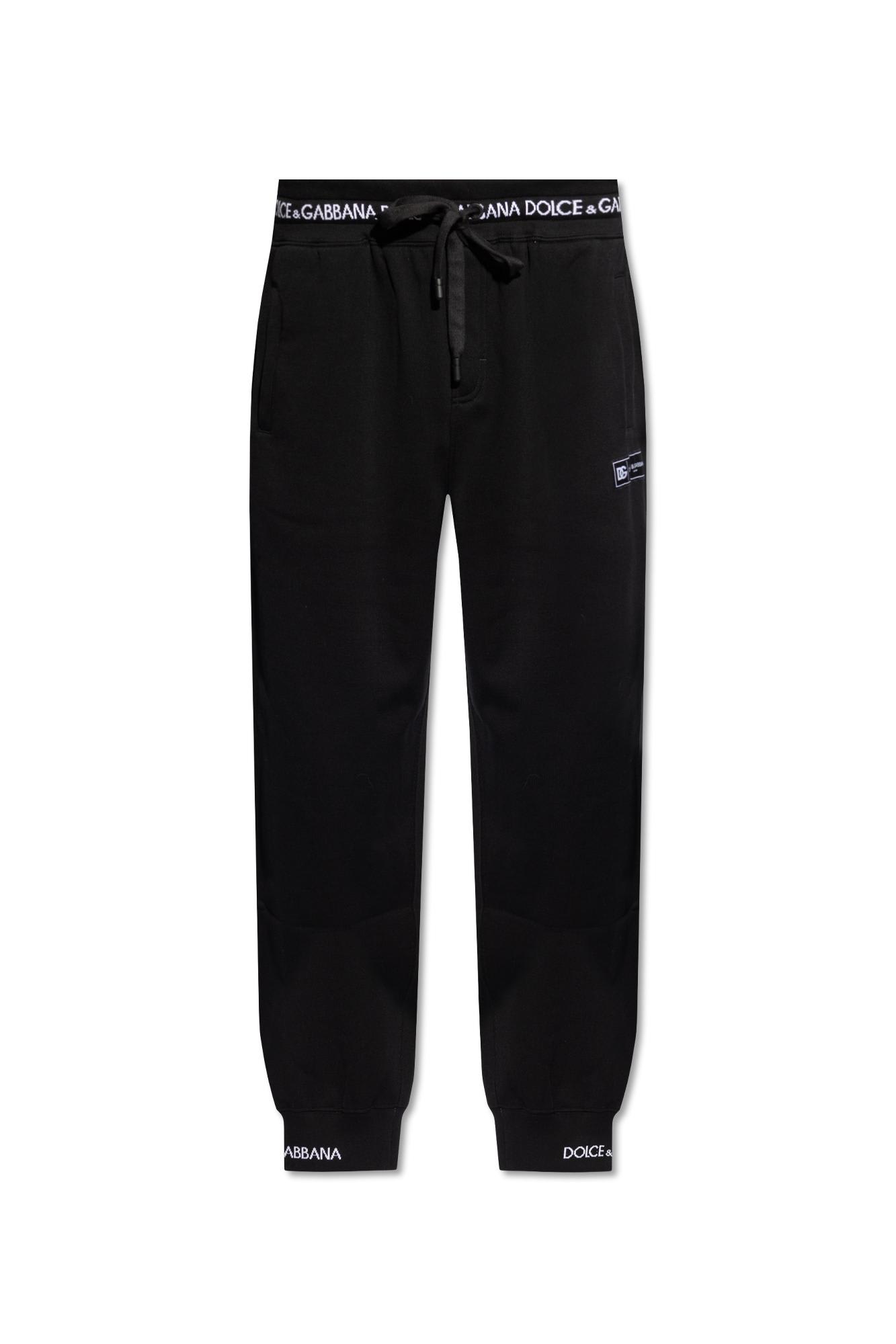 Shop Dolce & Gabbana Sweatpants With Logo In Black