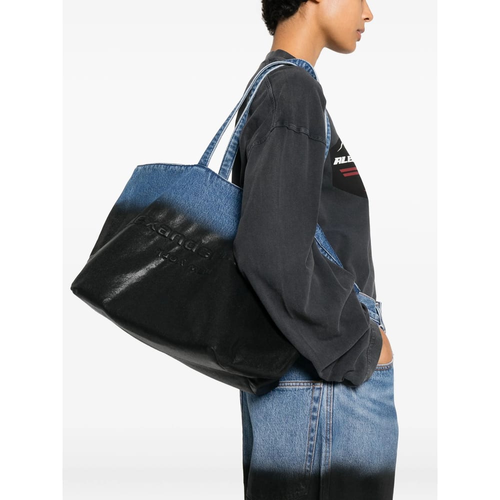 Alexander Wang Large Punch Embossed Tote Bag In Black