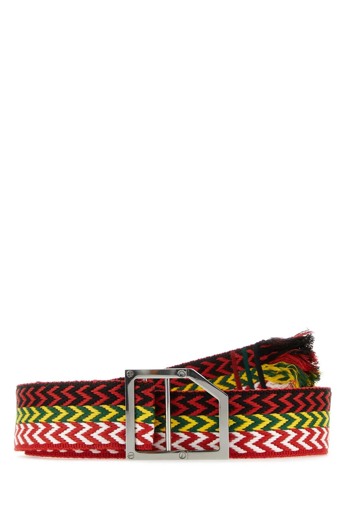 Shop Lanvin 5 Side Buckle Belt In Multicolor