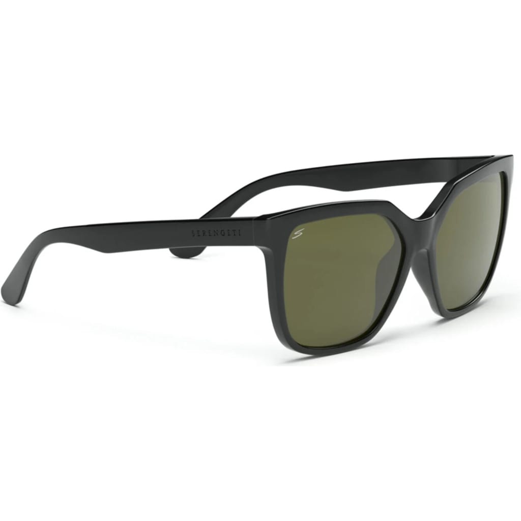 Shop Serengeti Eyewear Wakota Ss536002 Sunglasses In Nero Lente Verde