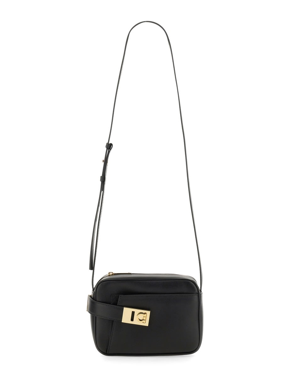 Shop Ferragamo Small Camera Case Bag In Black