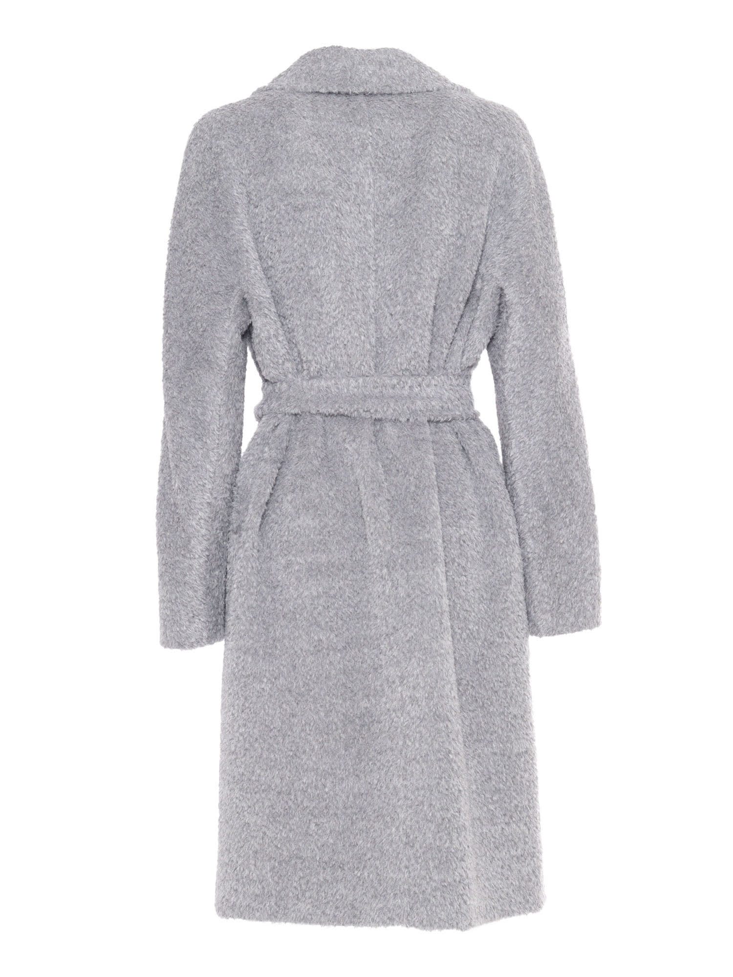 Max Mara Galante Medium Grey Coat In Grey
