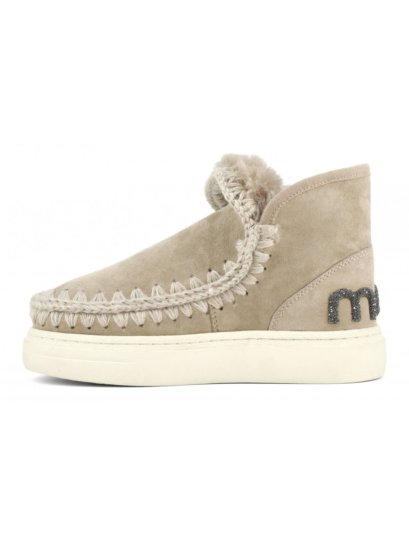 Shop Mou Eskimo Sneaker Bold In Camel Beige Leather