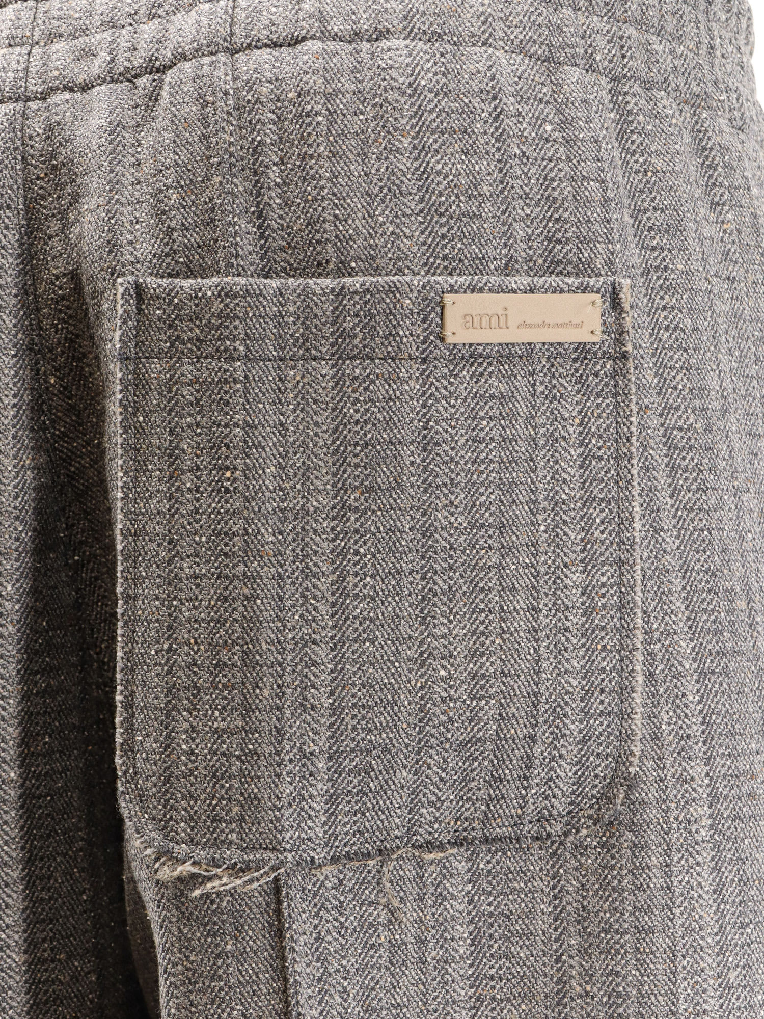 Ami Alexandre Mattiussi Ami Paris Men Virgin Wool Blend Trousers In Gray