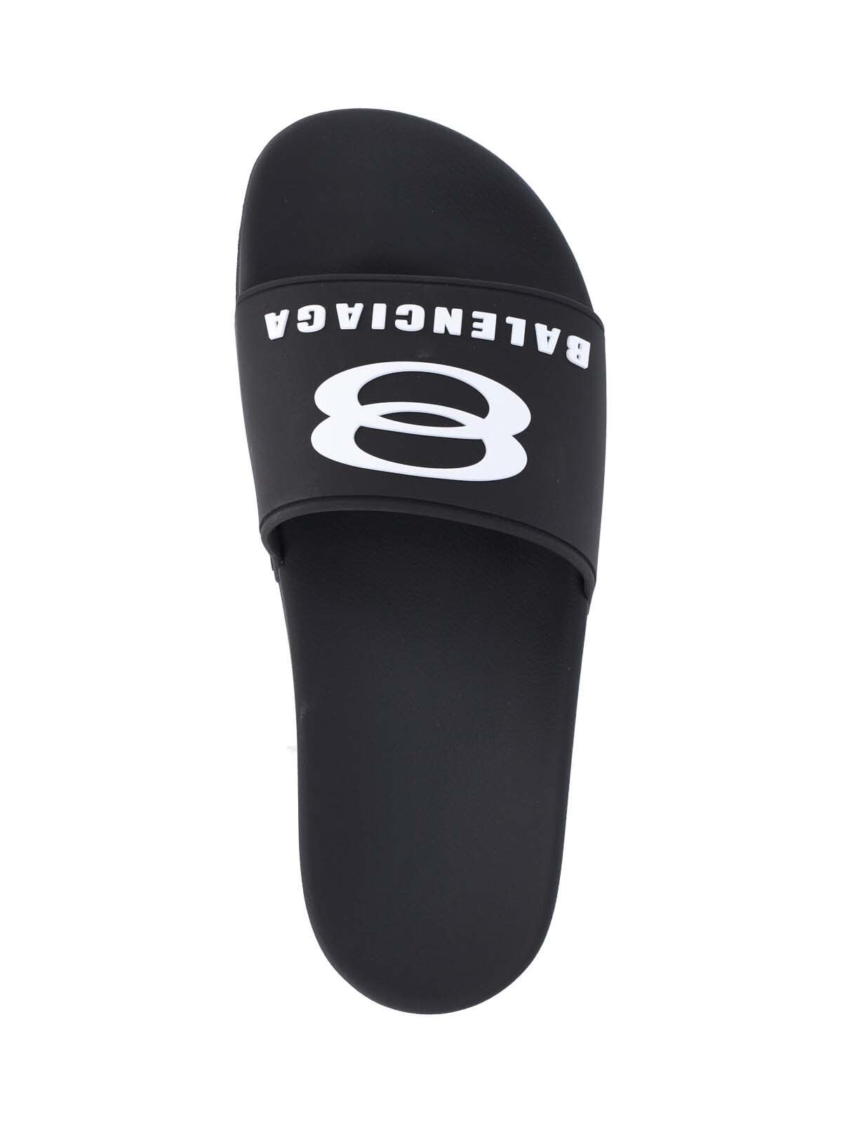 Balenciaga Pool Slide Sandals In Black