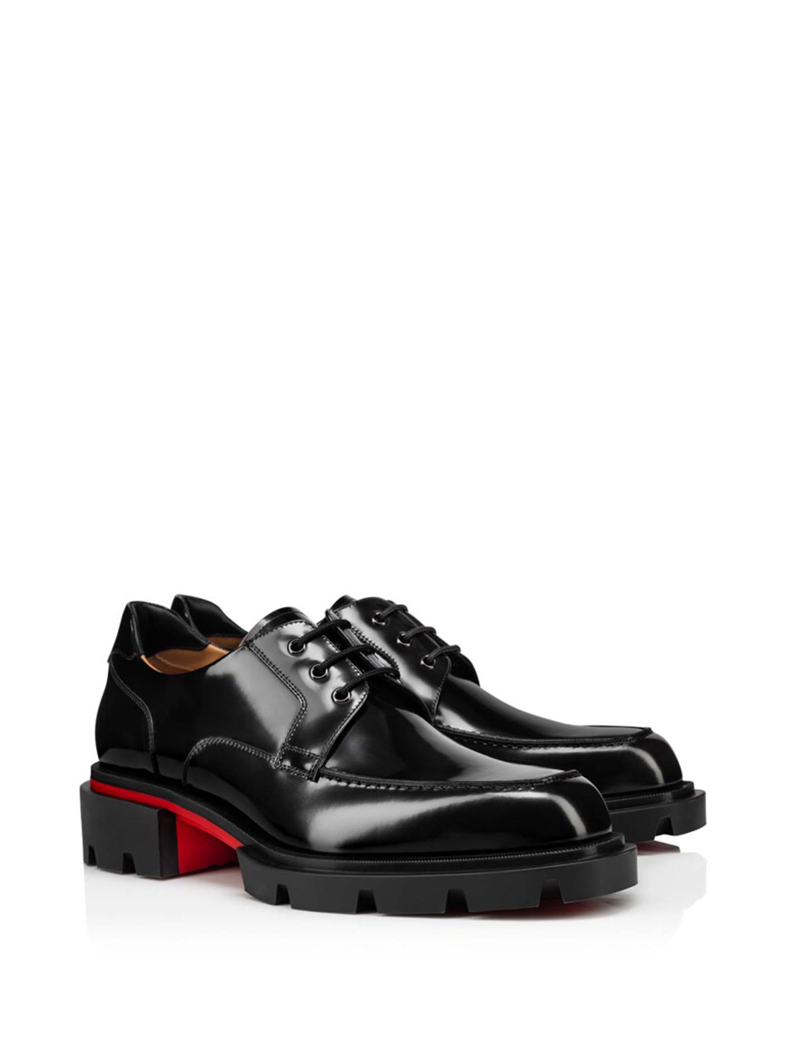 Our Georges Leather Lace Up Shoes in Black - Christian Louboutin