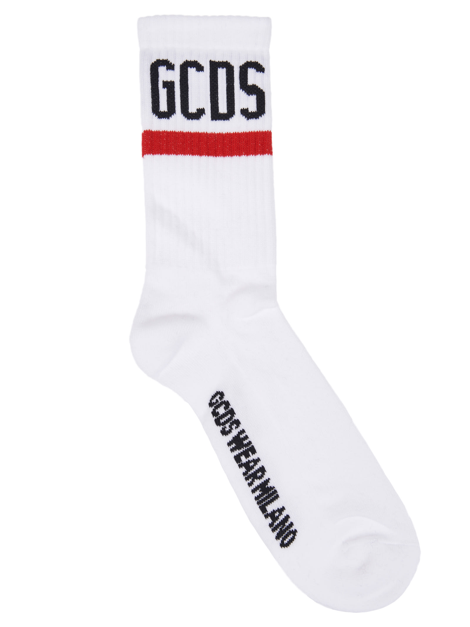 GCDS White Socks With Logo