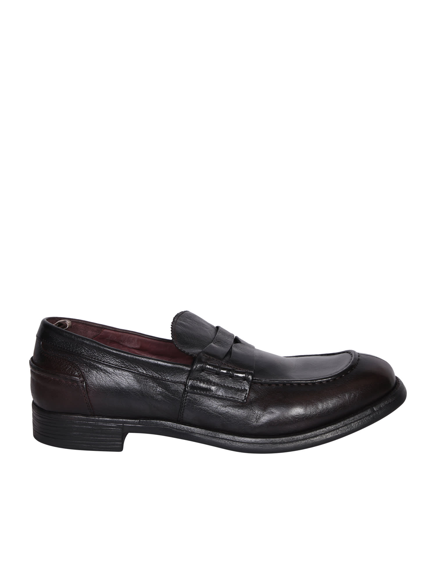 Black Leather Penny Loafers