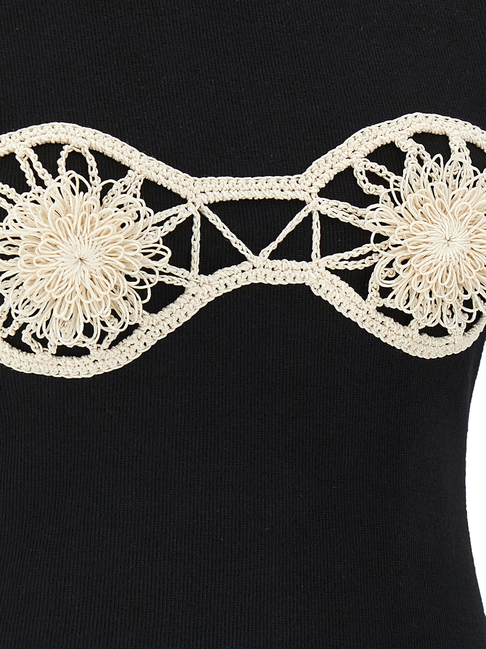 Magda Butrym Embellished Jersey Tank Top In Black