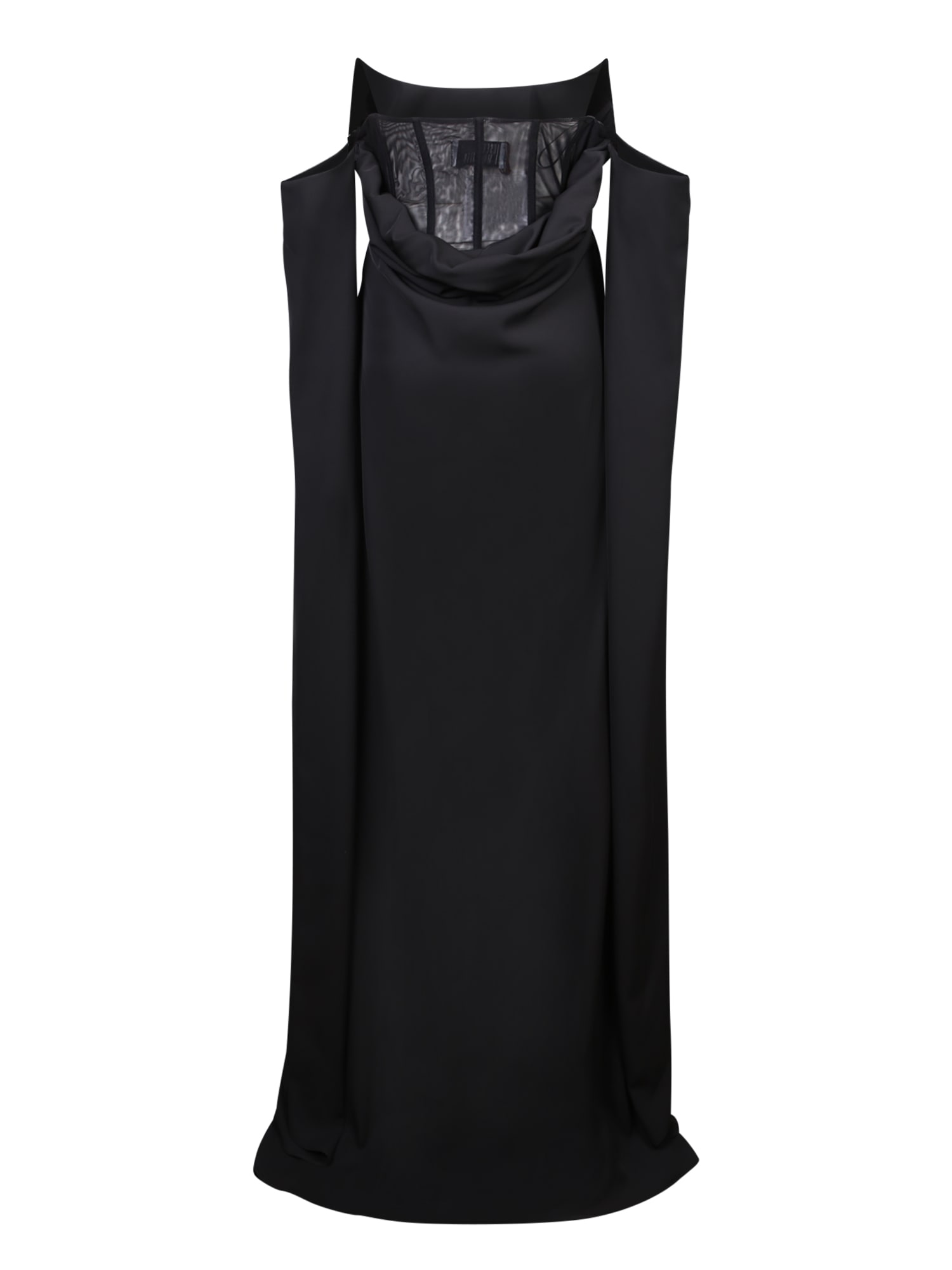 Giuseppe Di Morabito Long Dress With Open Sleeves In Black