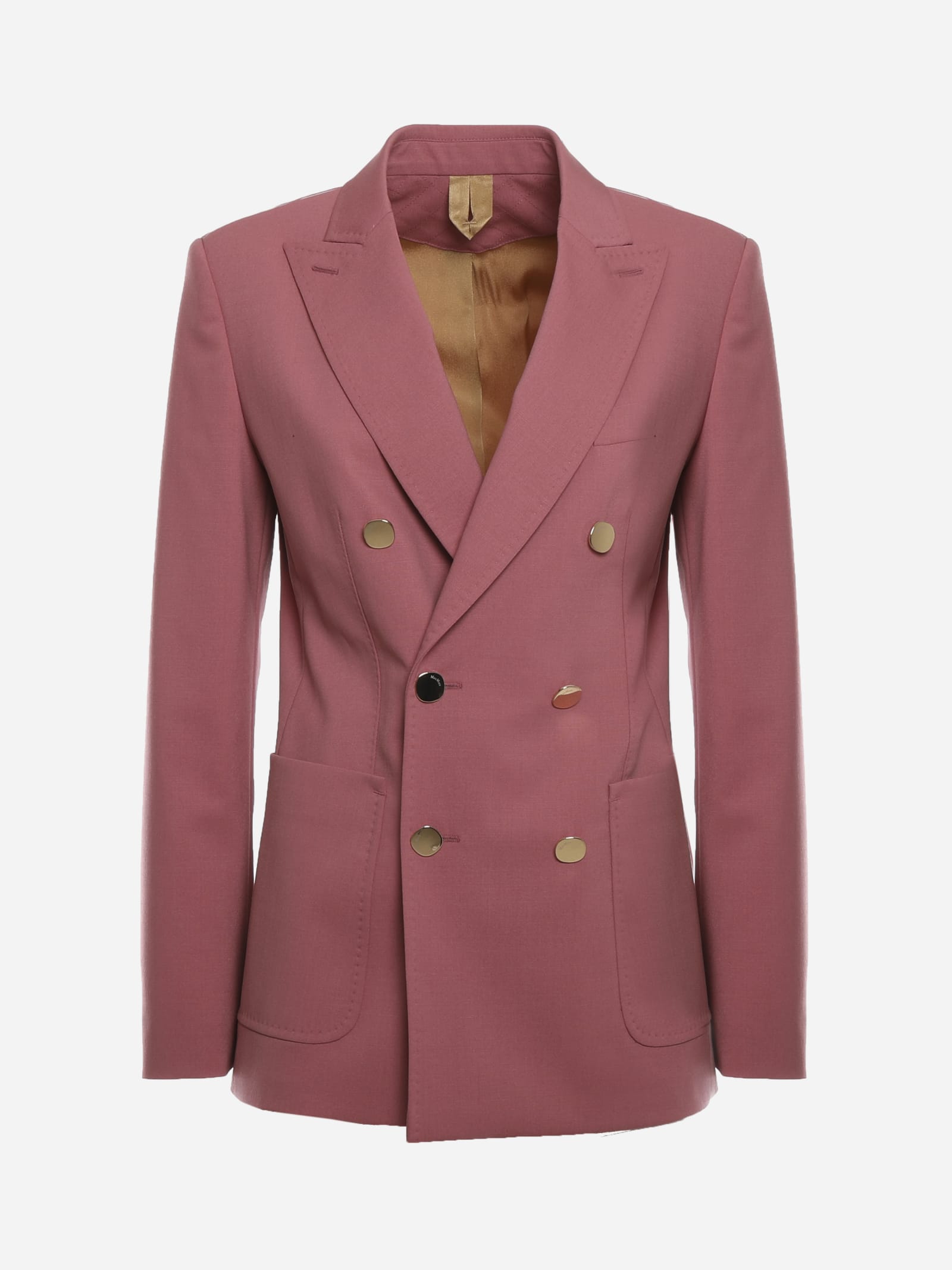 Max Mara Double-breasted Blazer In Wool And Mohair