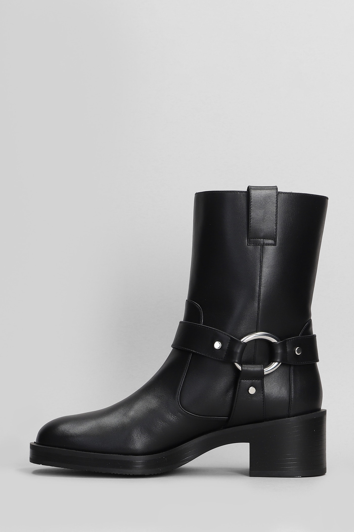 Shop Stuart Weitzman Jax High Heels Ankle Boots In Black Leather