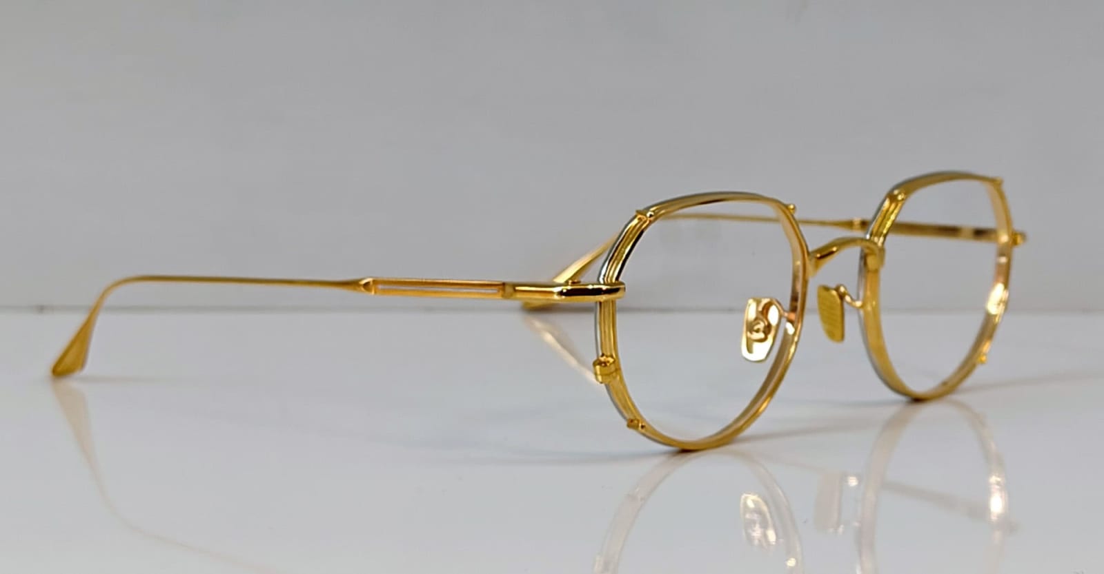 Shop Jacques Marie Mage Hartana - Gold 2 Rx Glasses In Gold/silver