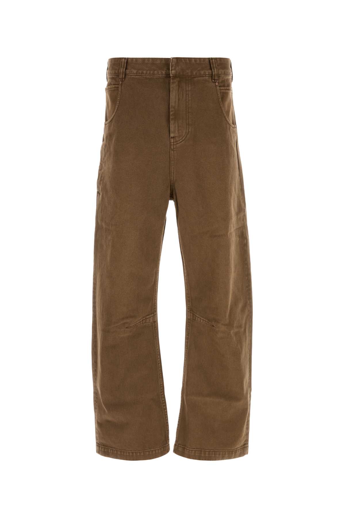 Shop Entire Studios Brown Denim Jeans In Militarystone