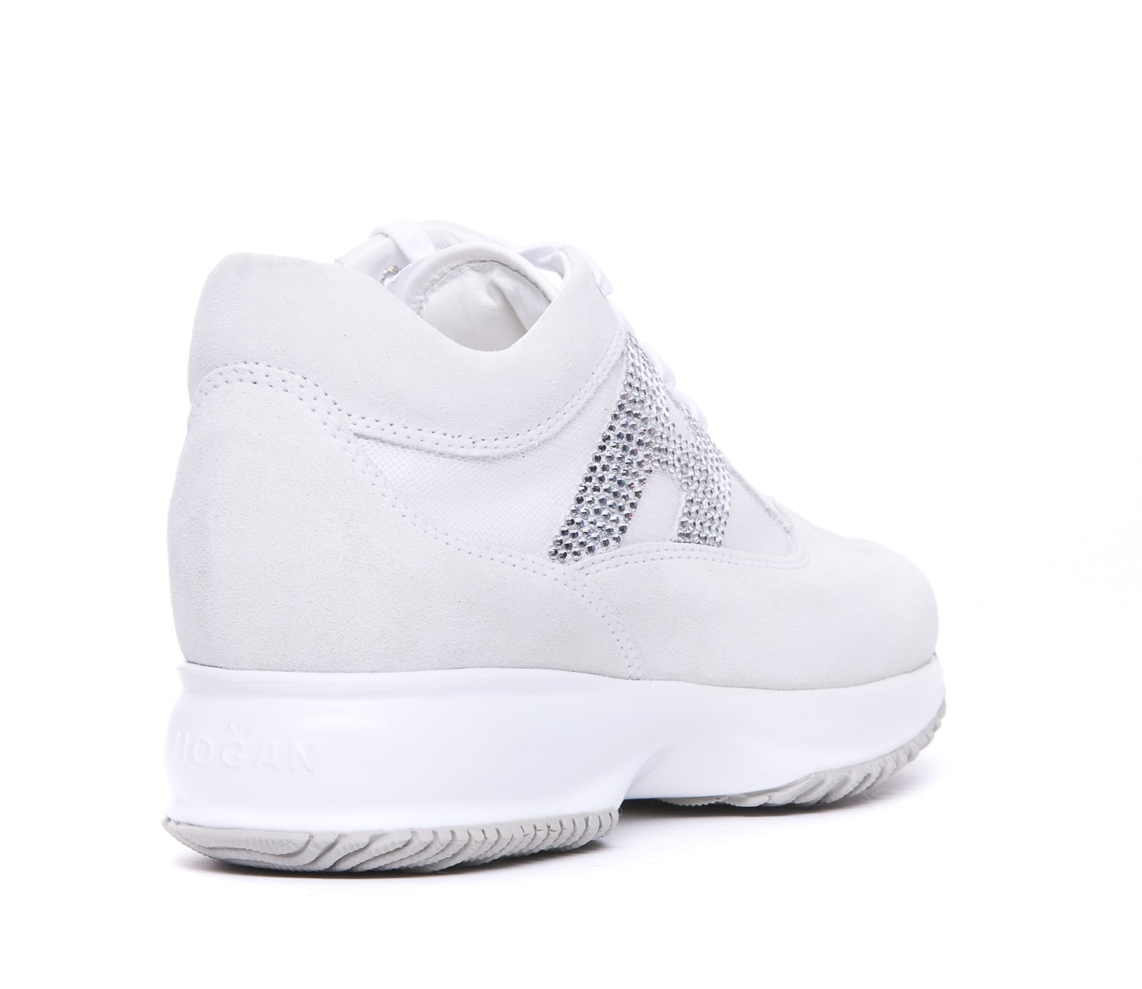 Shop Hogan Interactive H Strass Sneakers In White