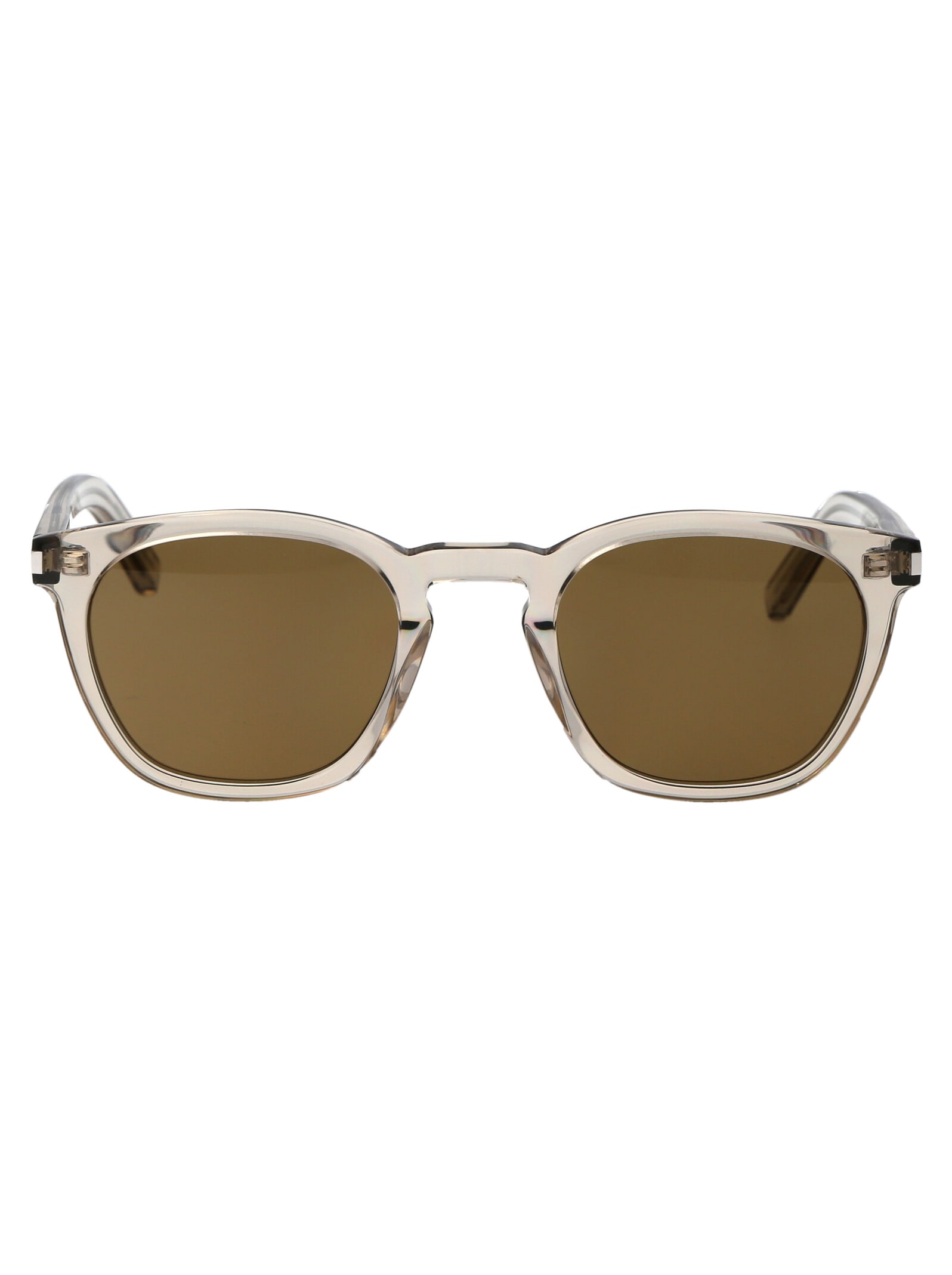 Saint Laurent Sl 28 Sunglasses In 047 Beige Beige Brown