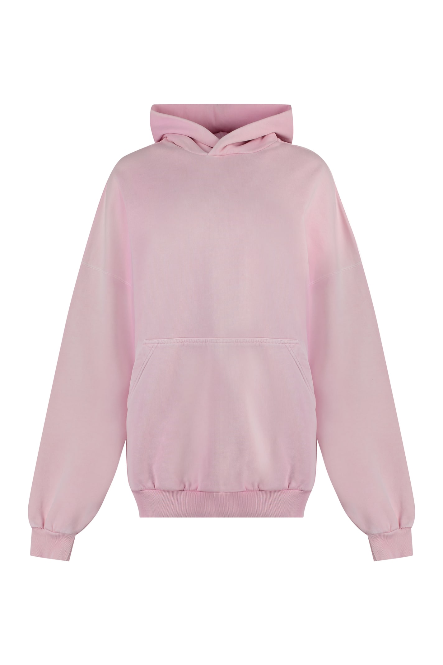 Balenciaga Stencil Medium Fit Hooded Sweatshirt In Pink