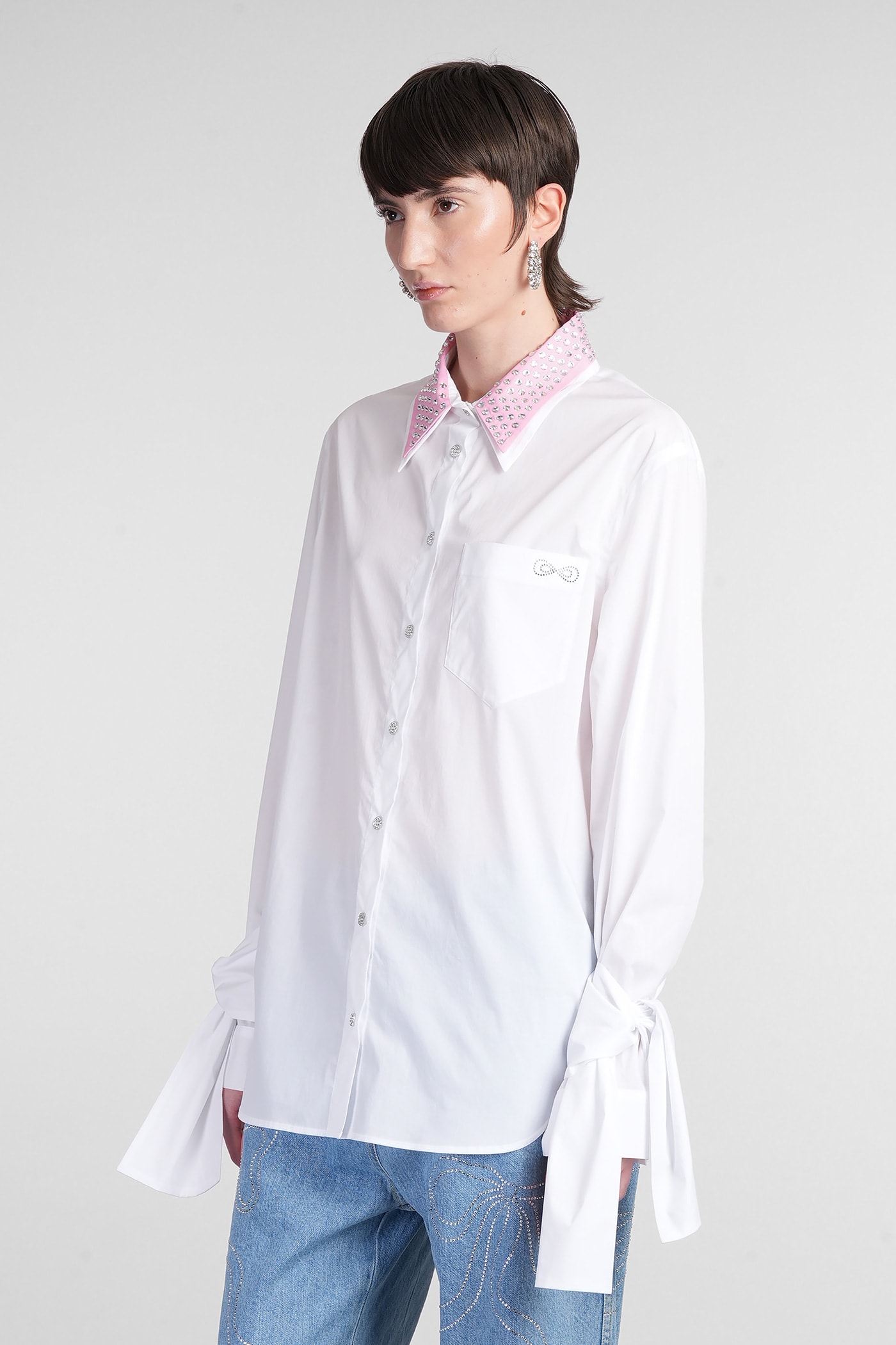 Mach & Mach Shirt In White Cotton