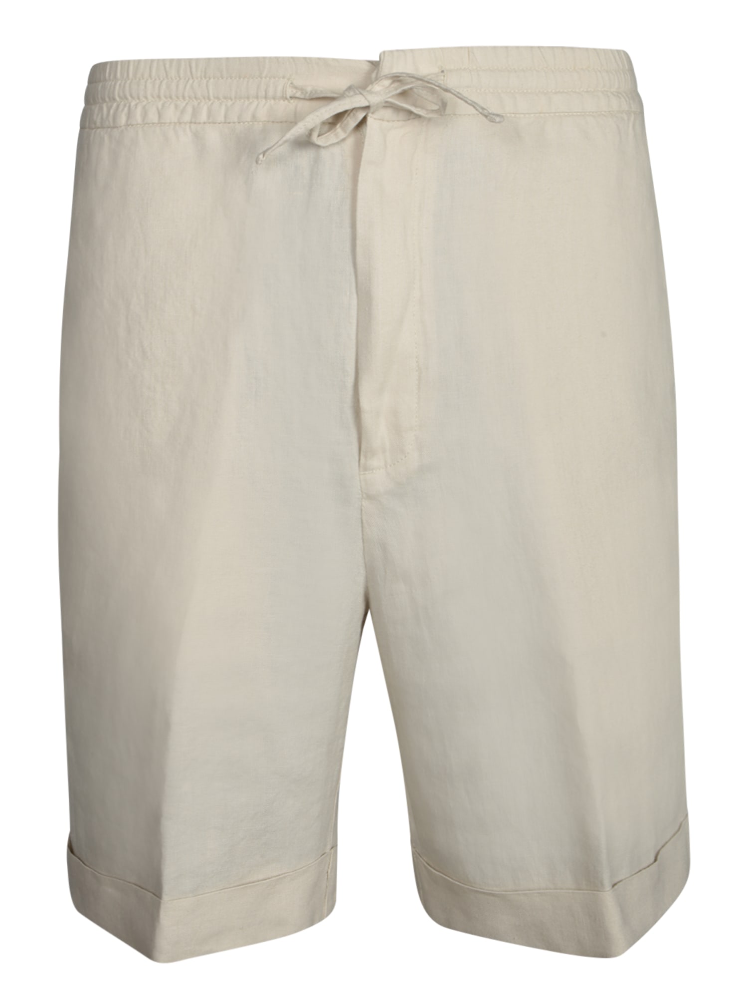 White Linen Bermuda Shorts