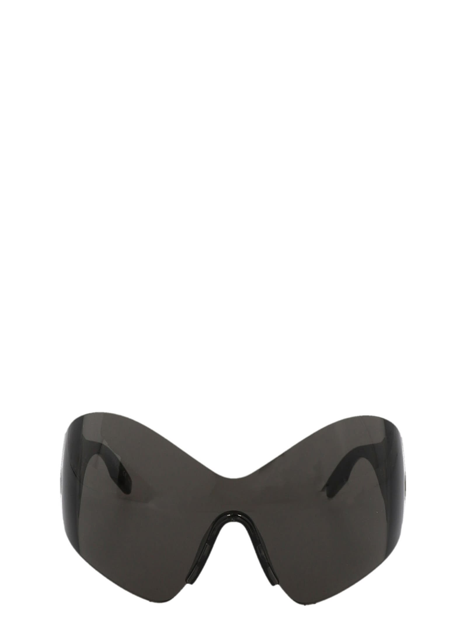 Shop Balenciaga Mask Butterfly Sunglasses In Black