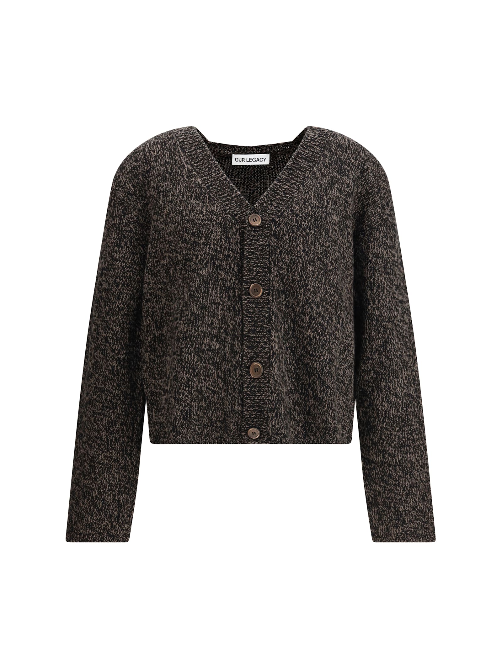 Our Legacy Academy V-neck Button Cardigan In Gray