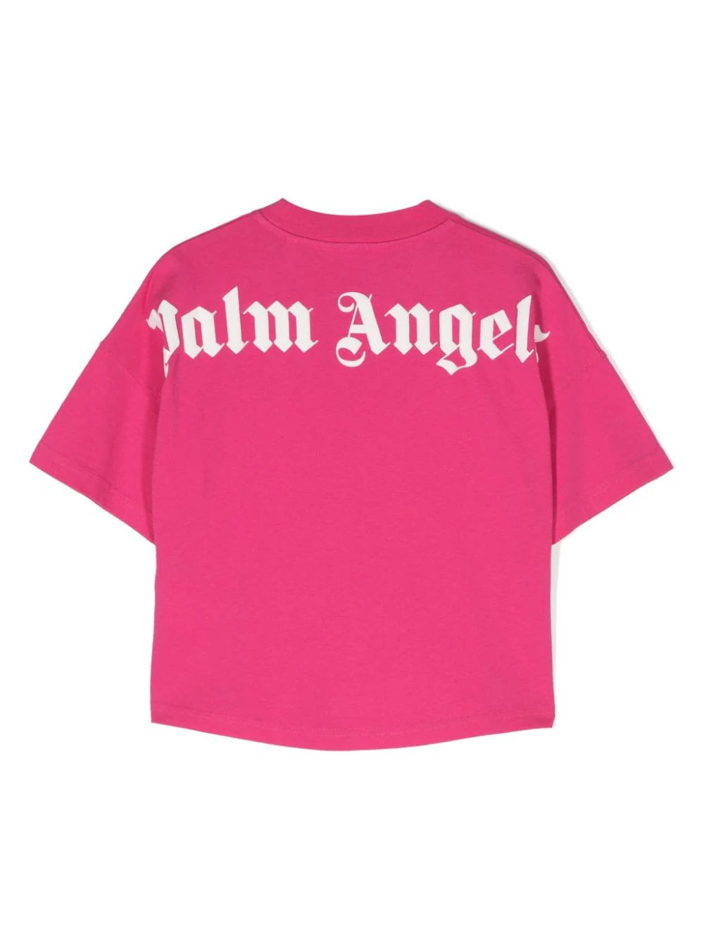 Shop Palm Angels Fuchsia T-shirt With Classic Logo In Pink