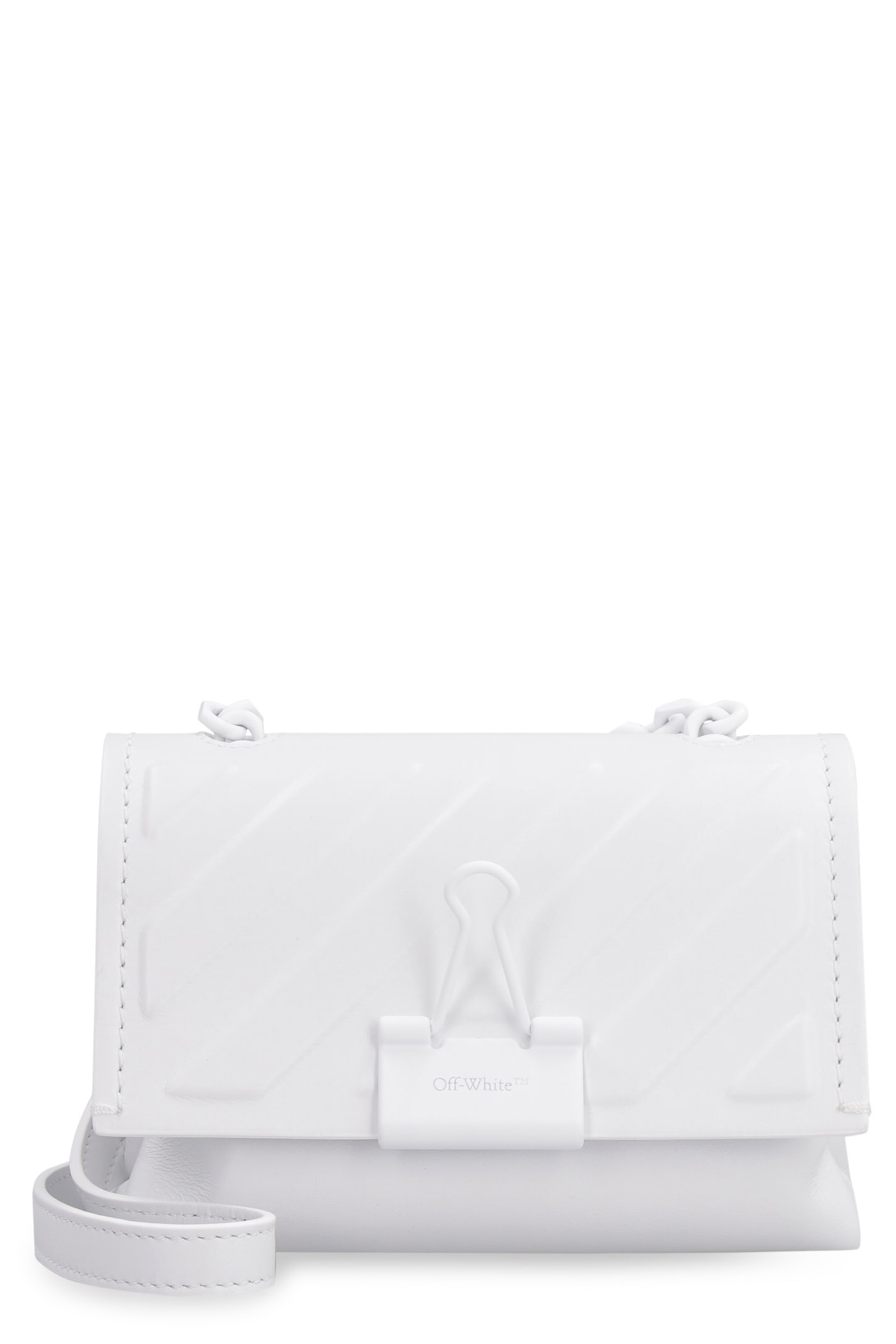 OFF-WHITE SOFT SMALL BINDER CLIP CROSSBODY BAG,OWNA121E20LEA006 0100
